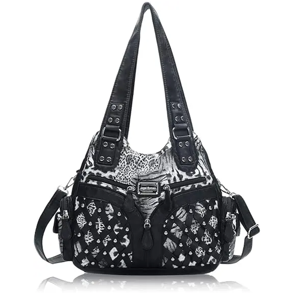 Handmade Women Hobo Bag – Washed PU Leather Tie-Dye & Multi-Functional
