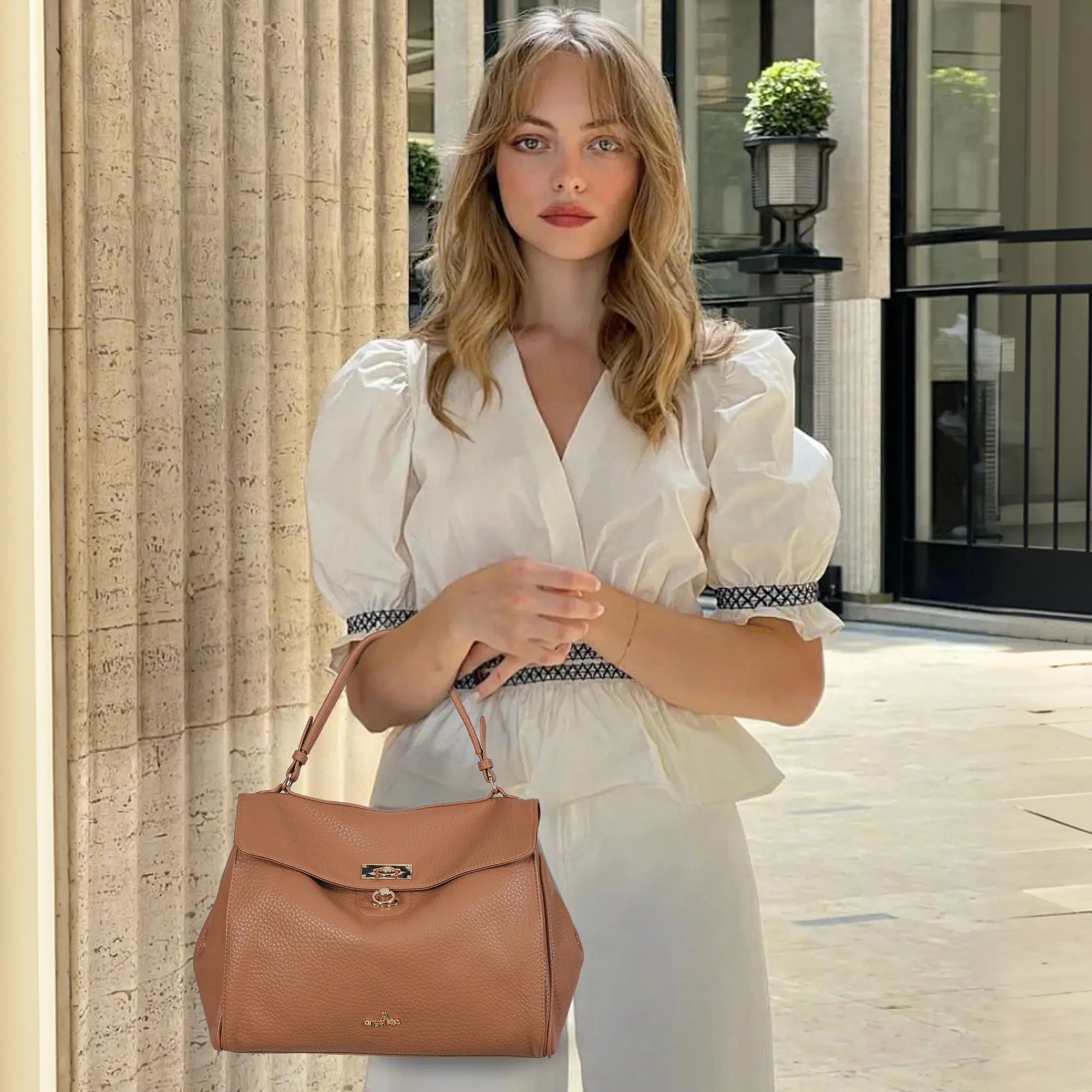 Angelkiss Elegant Urban Tote | Leather Shoulder Bag for Women