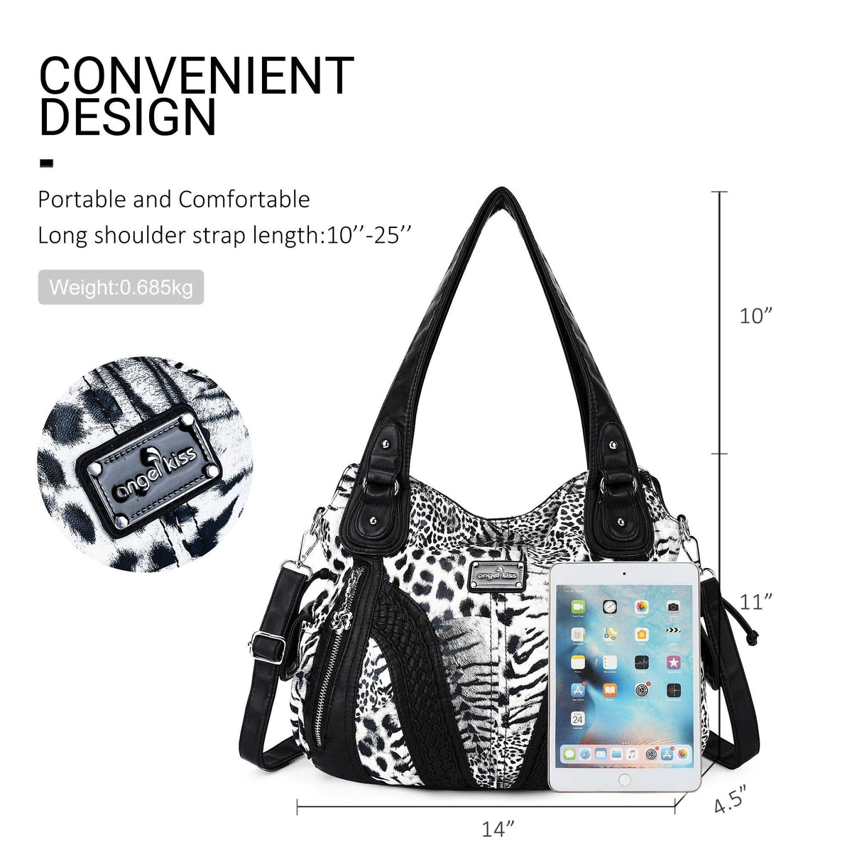 Y2K Leopard Patchwork Hobo Shoulder Bag