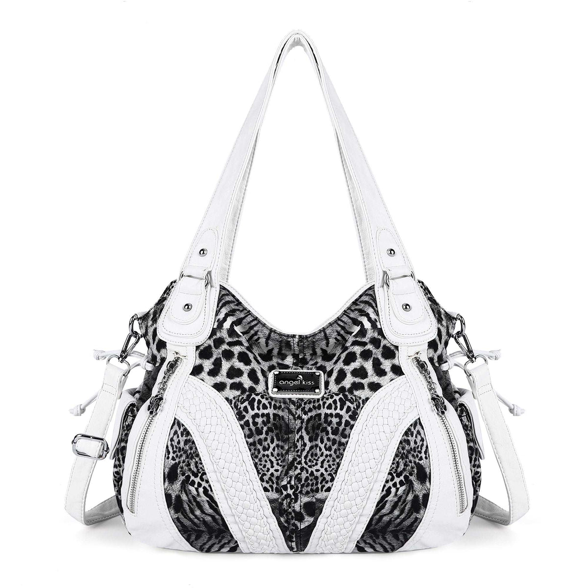 Y2K Leopard Patchwork Hobo Shoulder Bag
