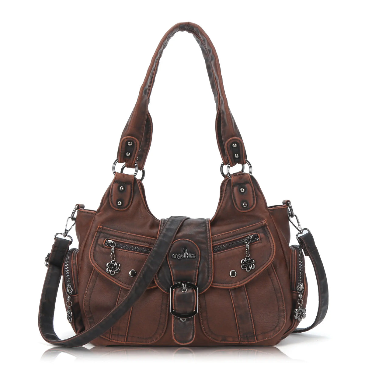 Women's Retro Fashion Multi-compartment Large Capacity Hobo Bag