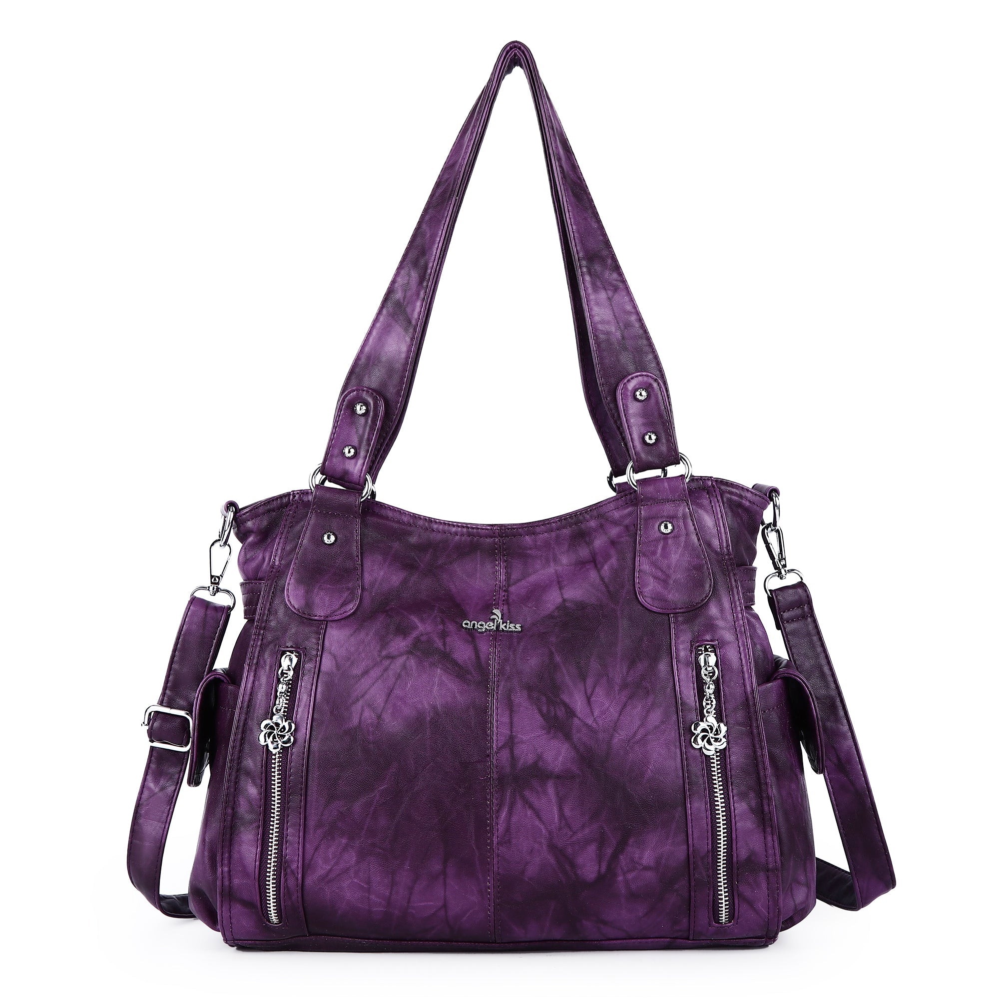 Large Tie-Dye Multi-Pocket Shoulder Bag
