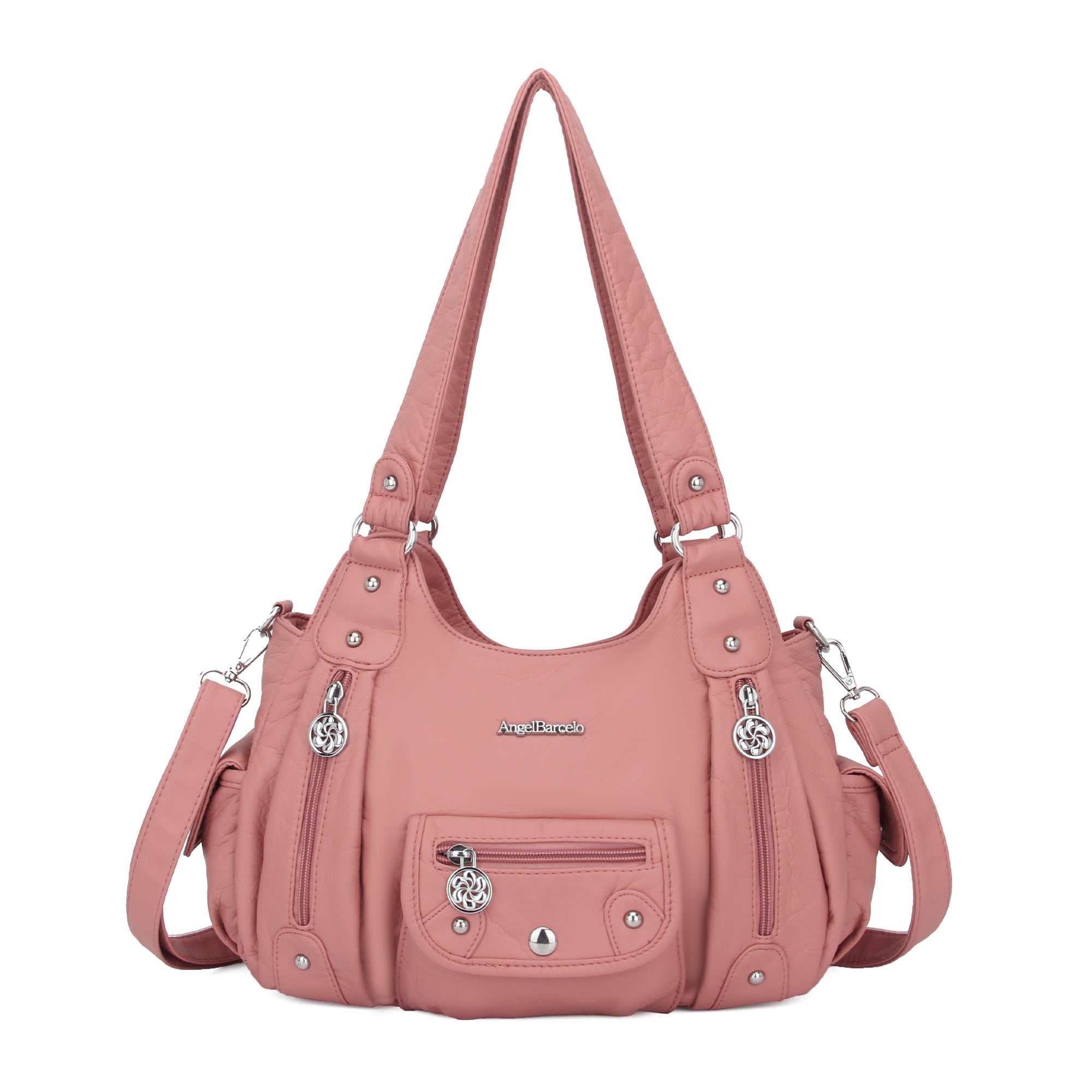 Vintage Old-Washed PU Leather Women’s Shoulder Tote Bag