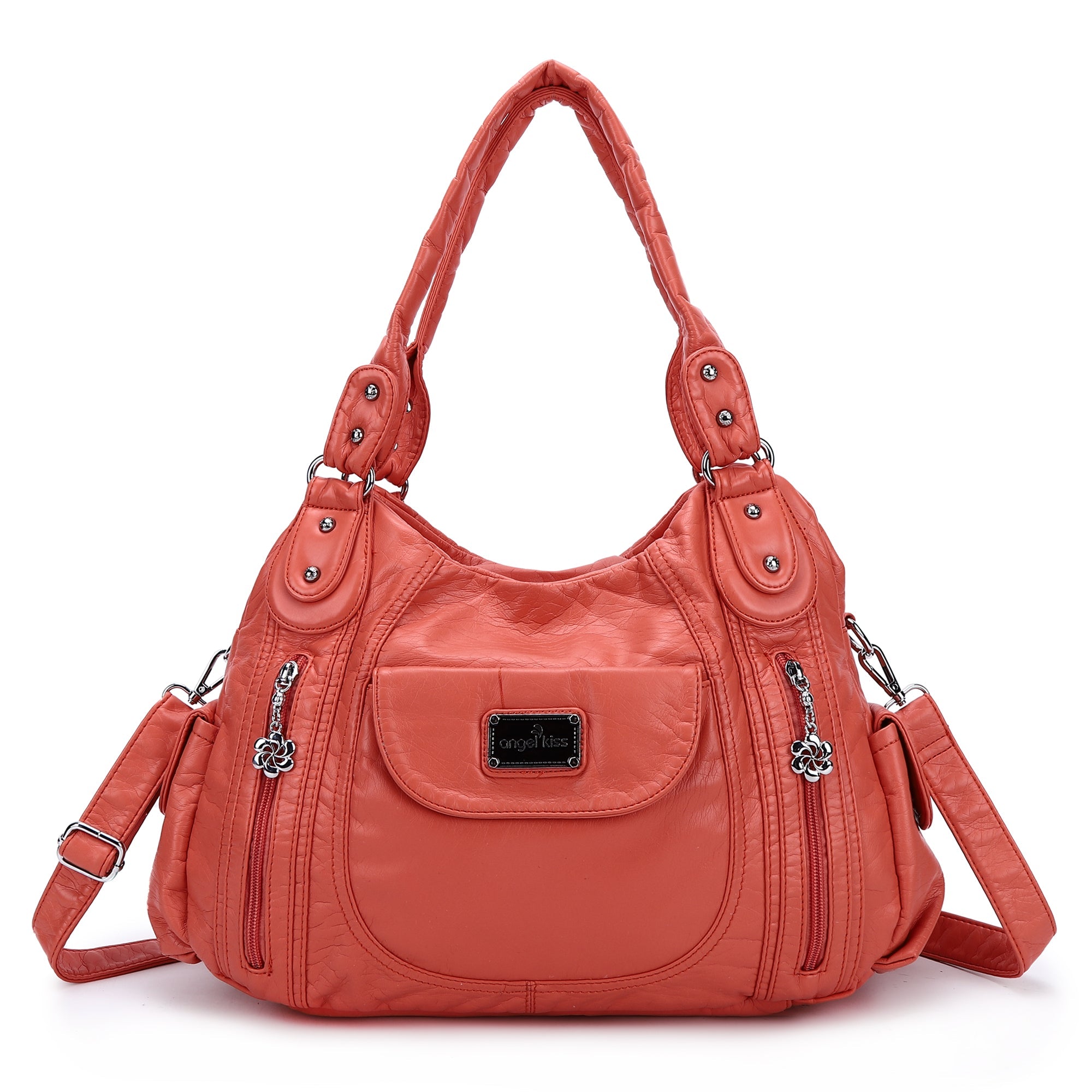 Women Handbag With High Quality Washed PU Multi Purpose Tote Bag