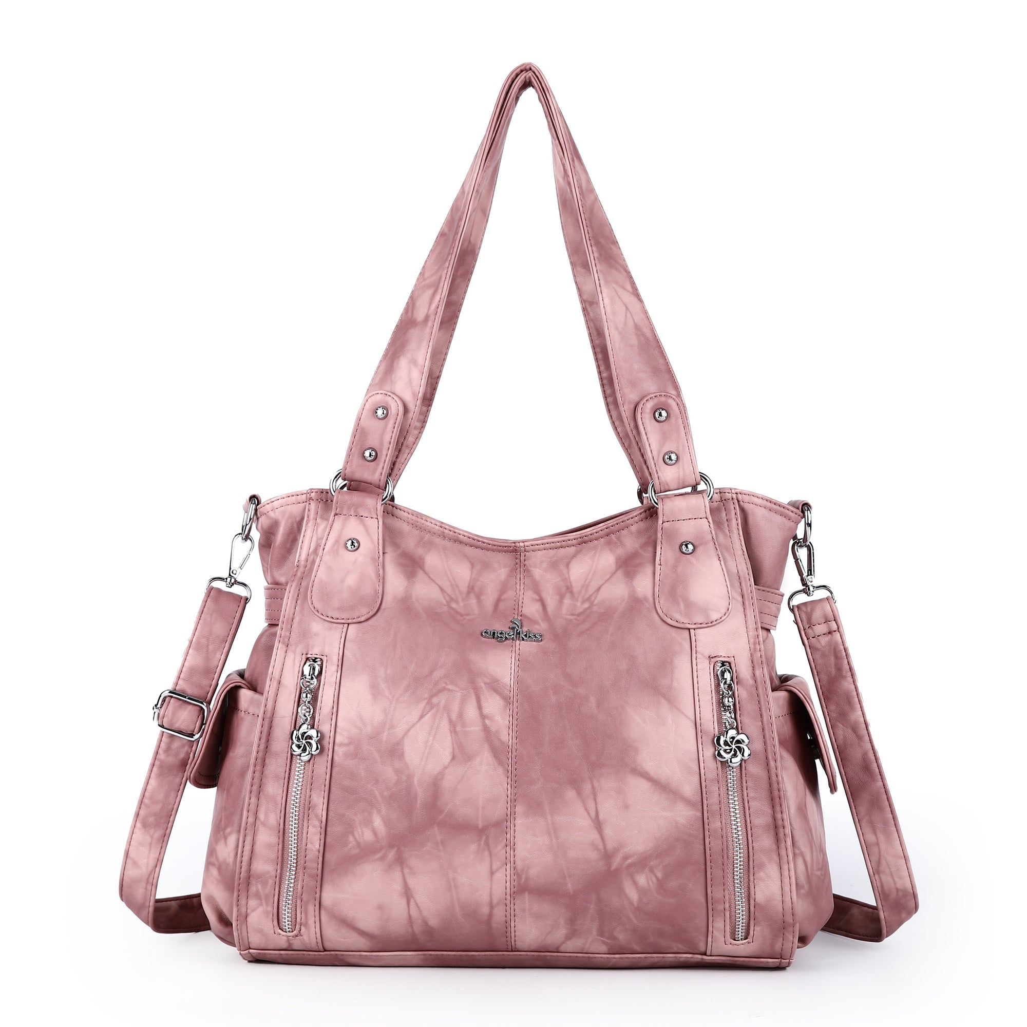 Large Tie-Dye Multi-Pocket Shoulder Bag