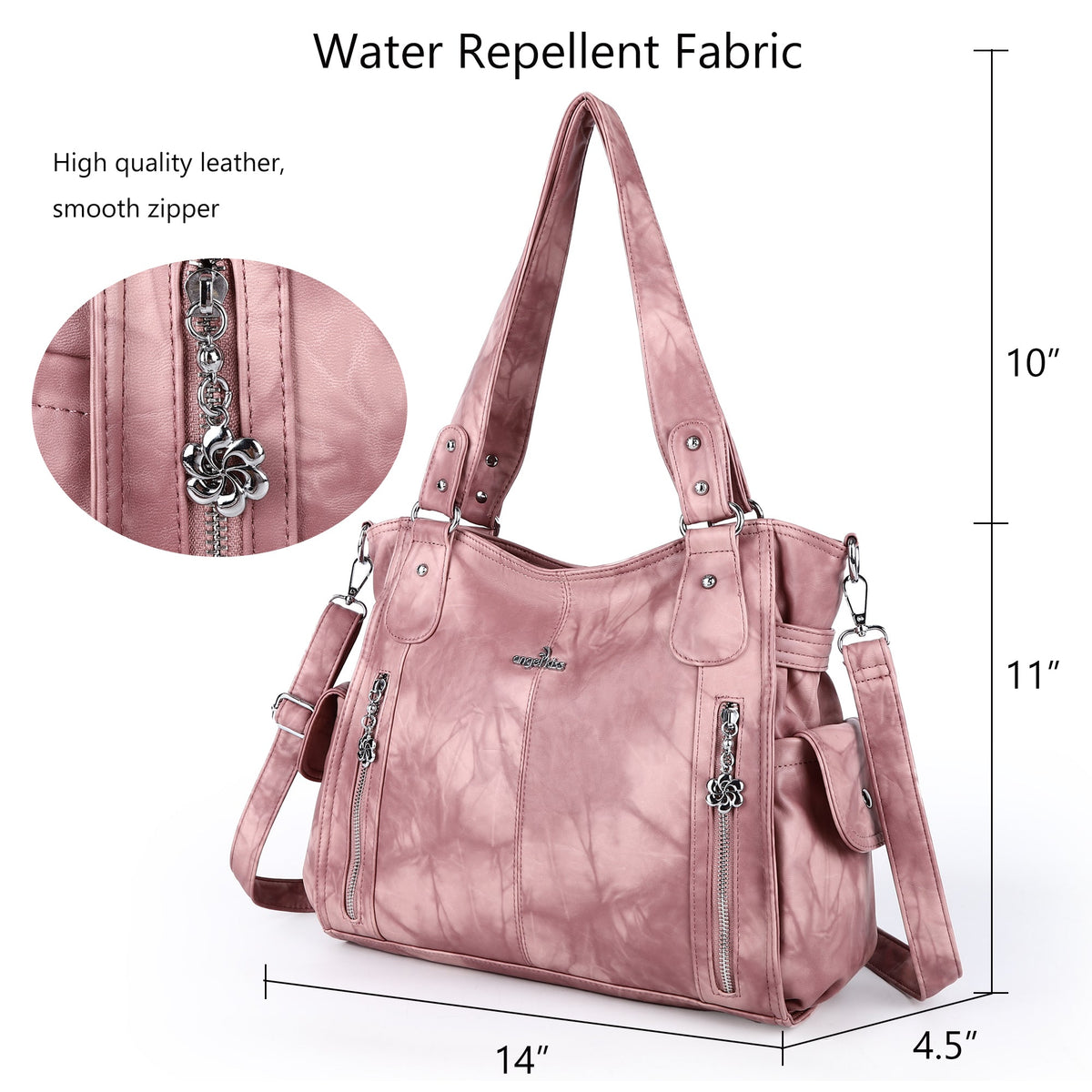 Large Tie-Dye Multi-Pocket Shoulder Bag