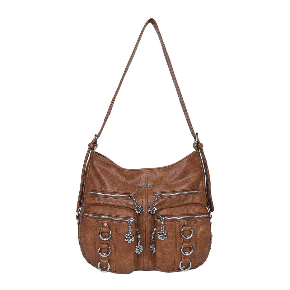 Vintage Wash Multi-functional Tote & Crossbody Bag – Stylish Daily Use