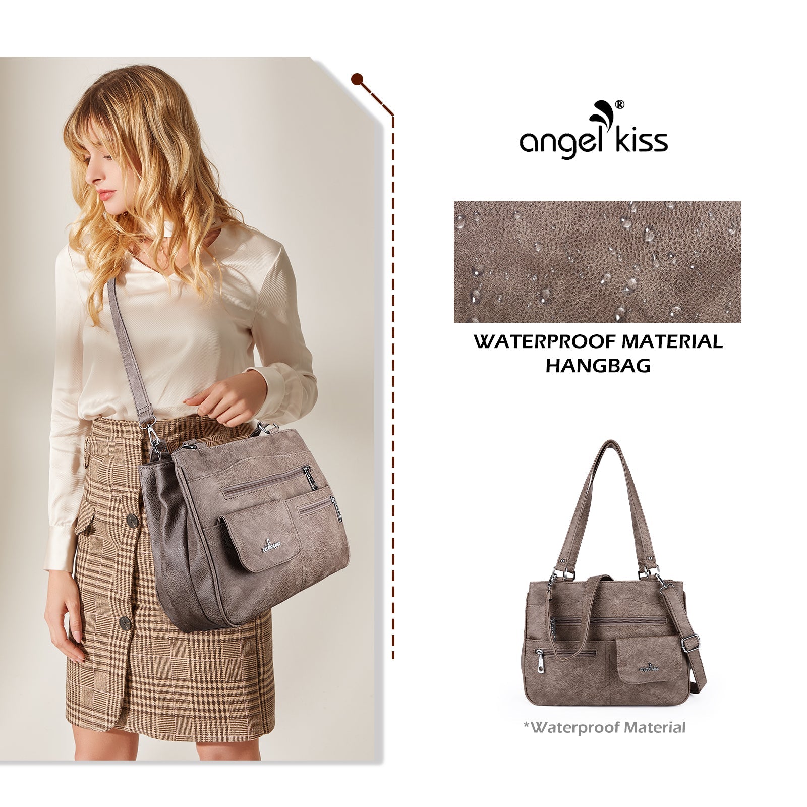 Multi-Pocket Shoulder & Crossbody Commuter Bag