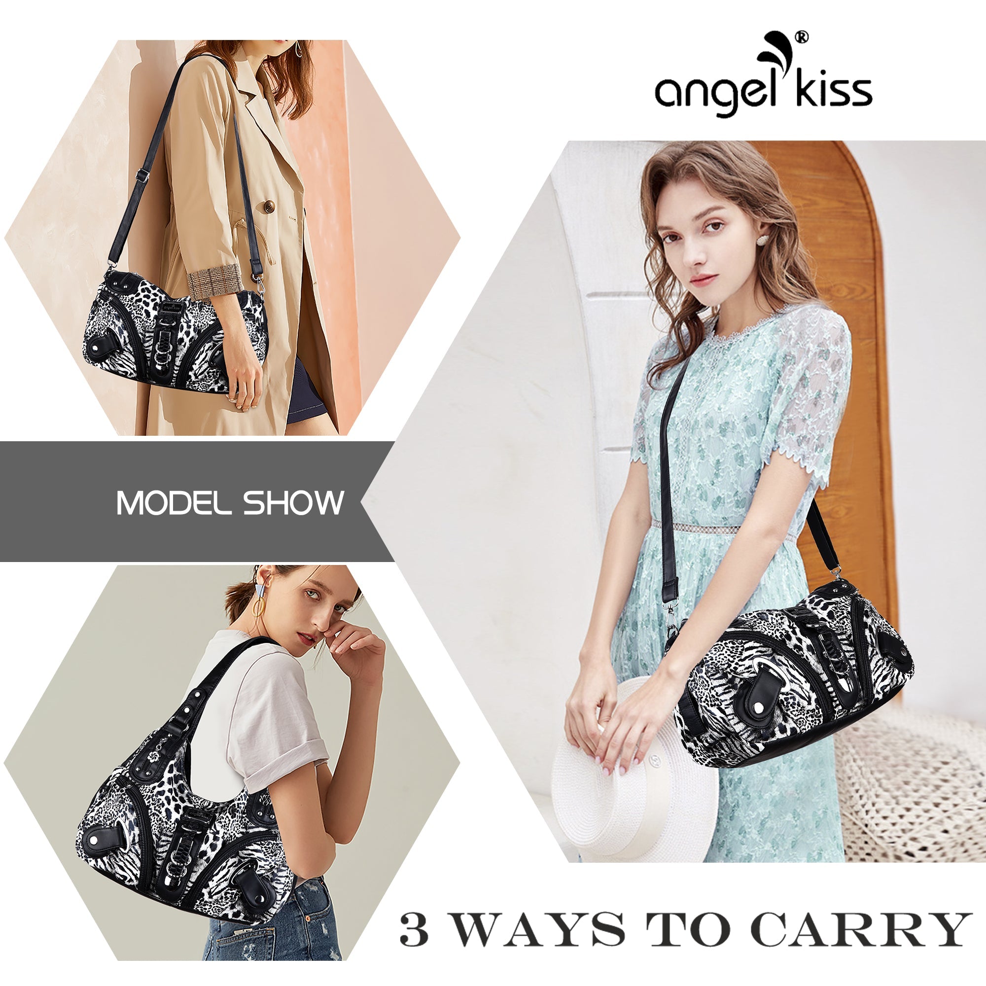 Large Capacity Multi-Functional Leopard Print Shoulder Bag