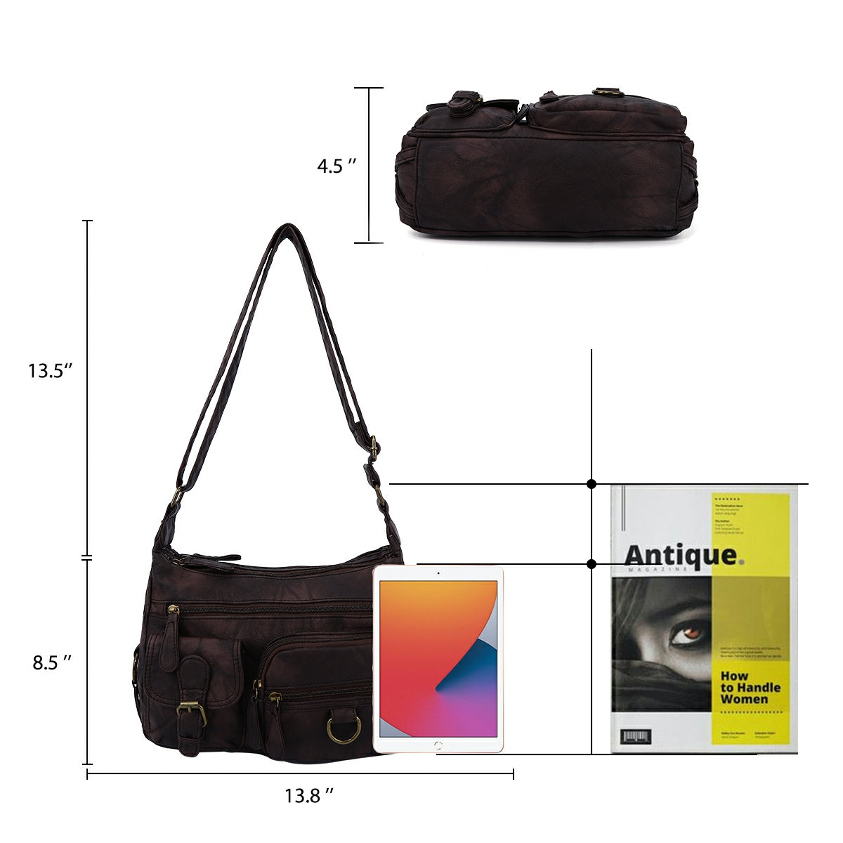 Refined Vegan Leather Crossbody Bag (Small)