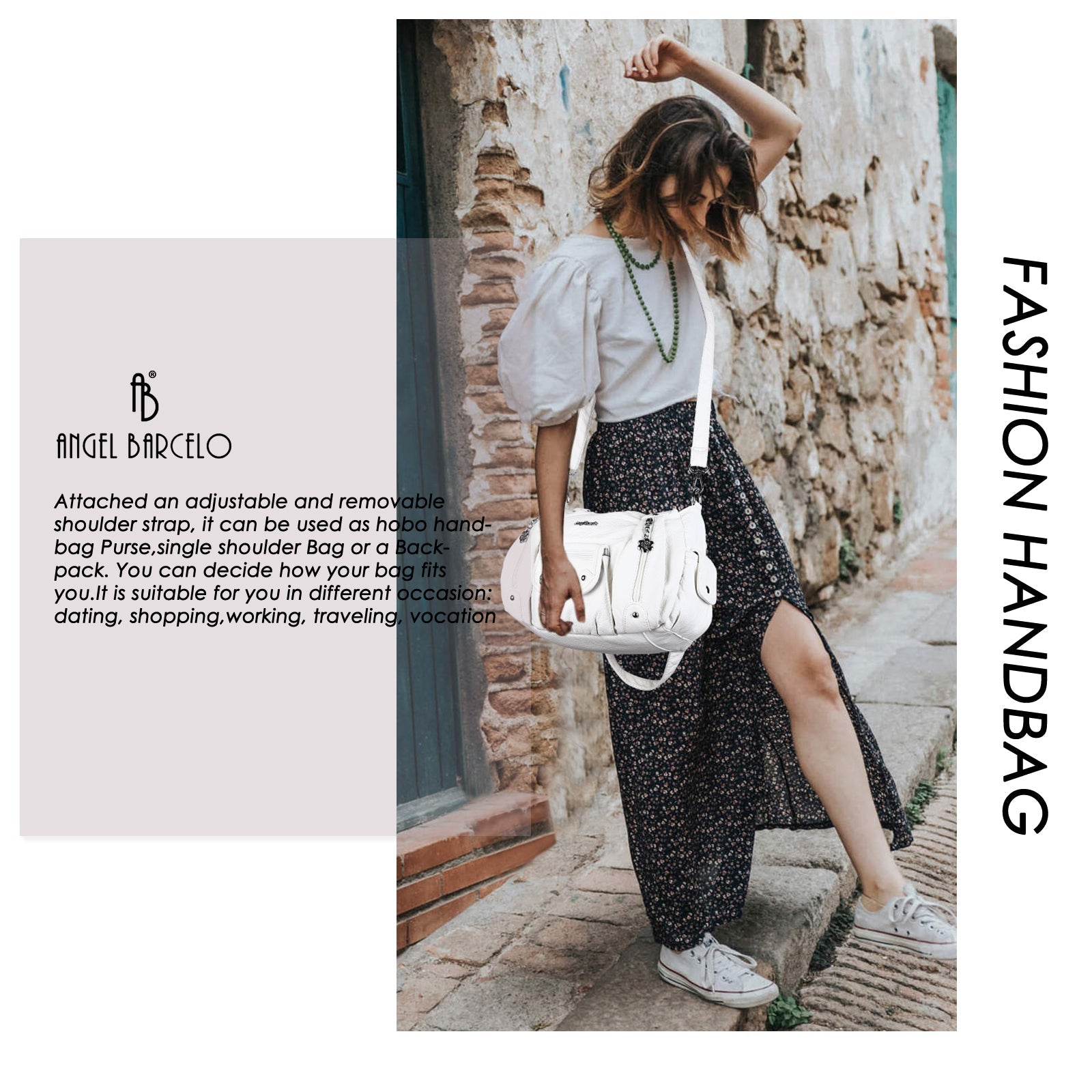 Vintage Old-Washed PU Leather Women’s Shoulder Tote Bag