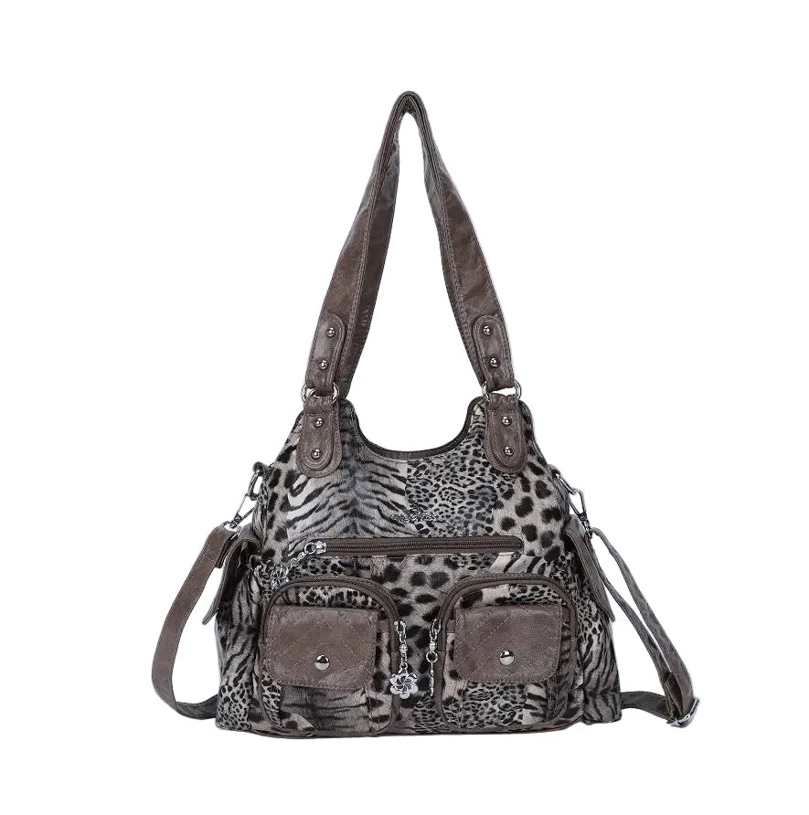 AngelKiss Tie-Dye Artistic Handbag with Crossbody Strap