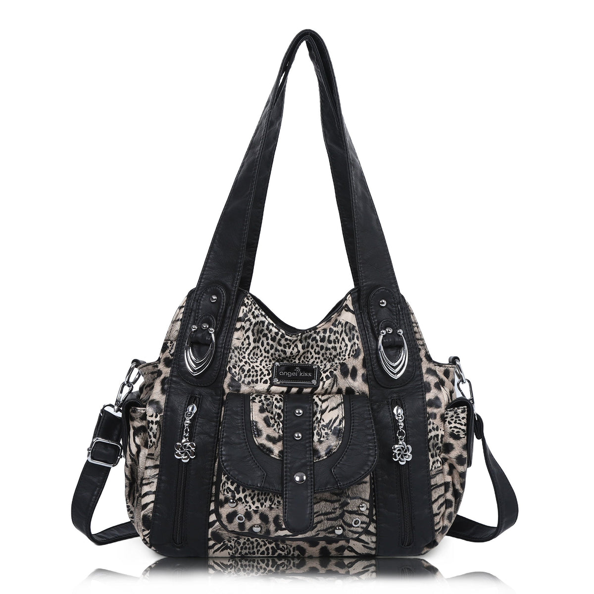 Retro Leopard Print Spacious Wandering Tote Bag
