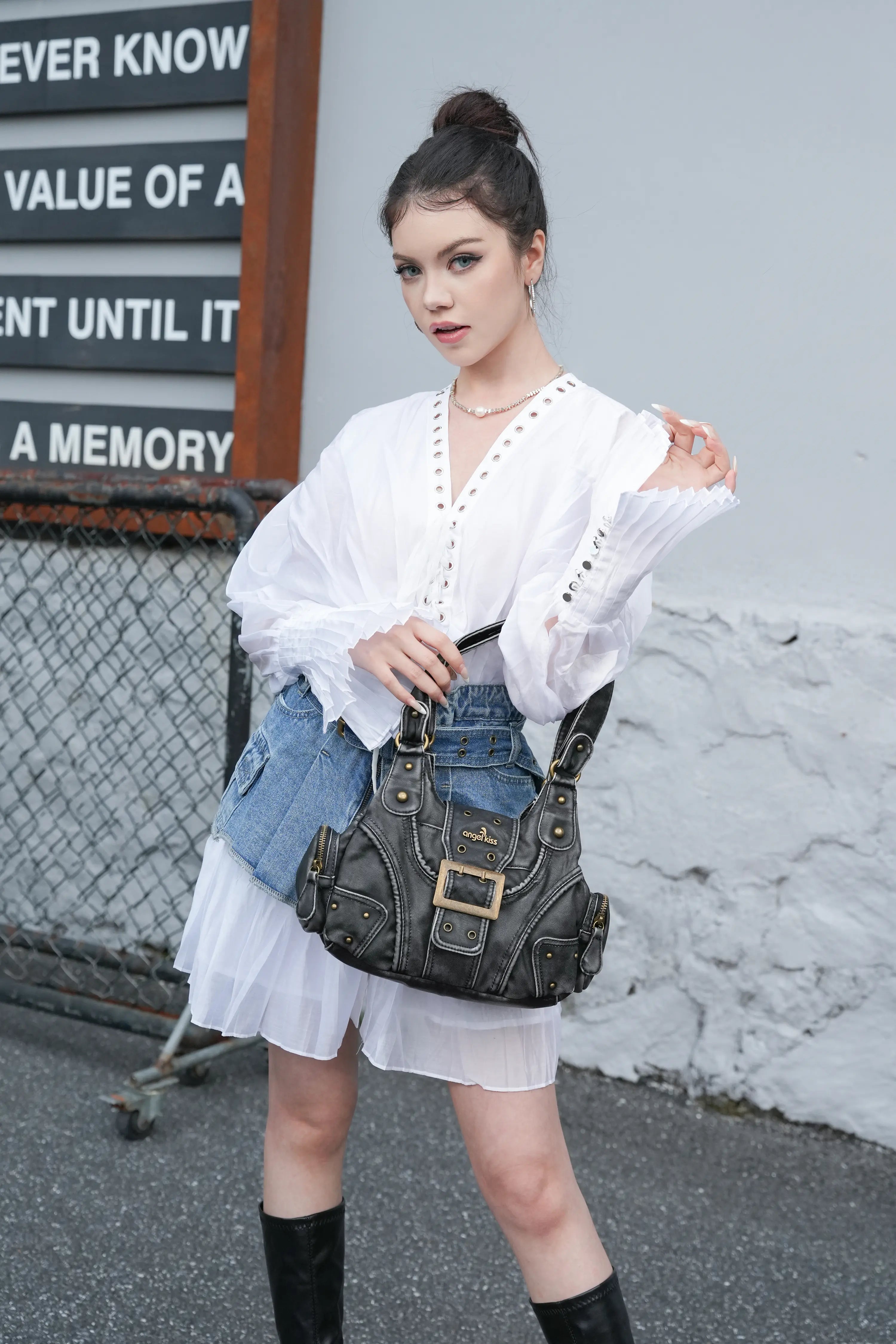 Retro Trend Patchwork Leopard Print Vegan Leather Shoulder Tote Bag