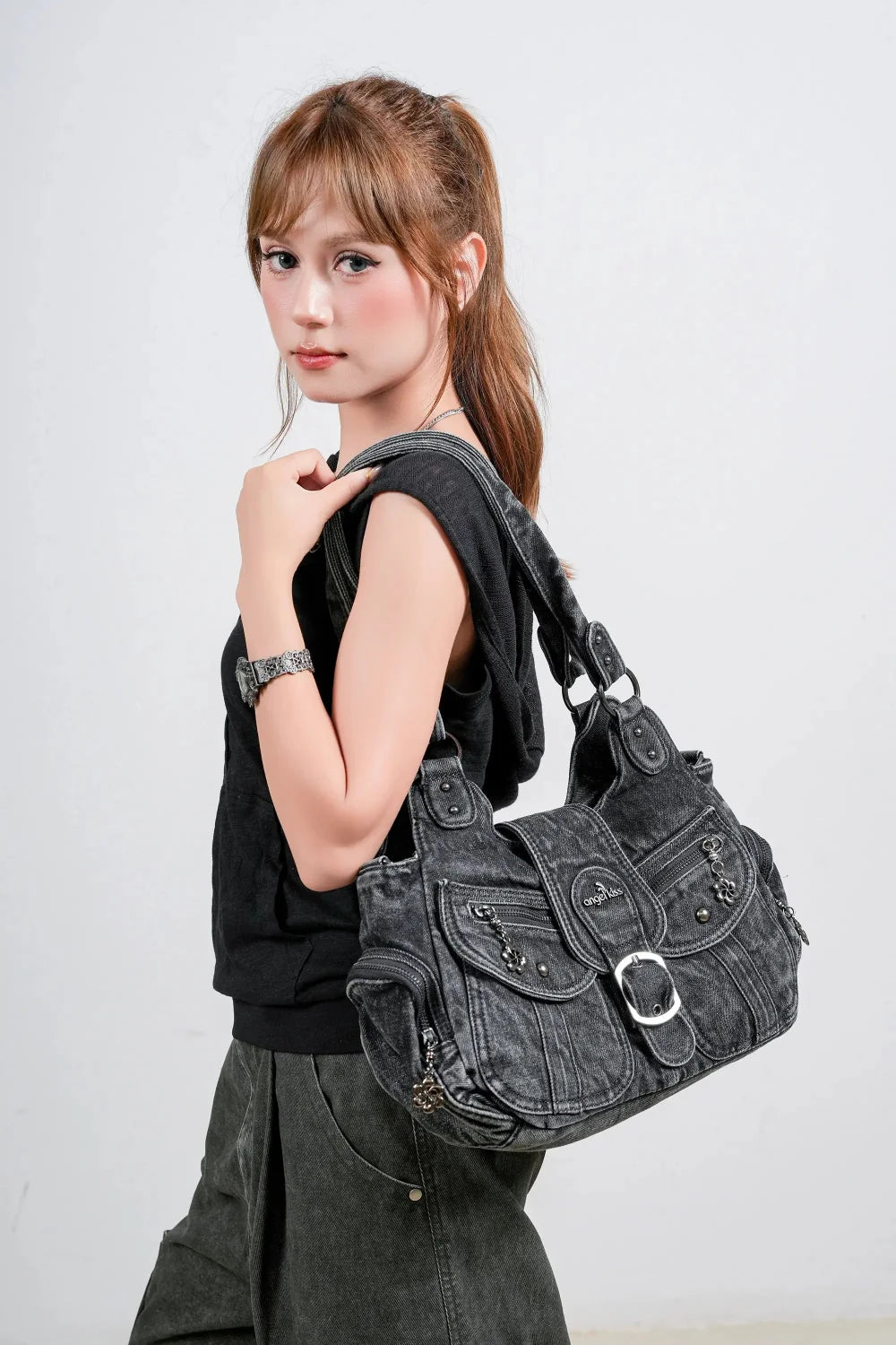 Women's Retro Fashion Multi-compartment Large Capacity Hobo Bag