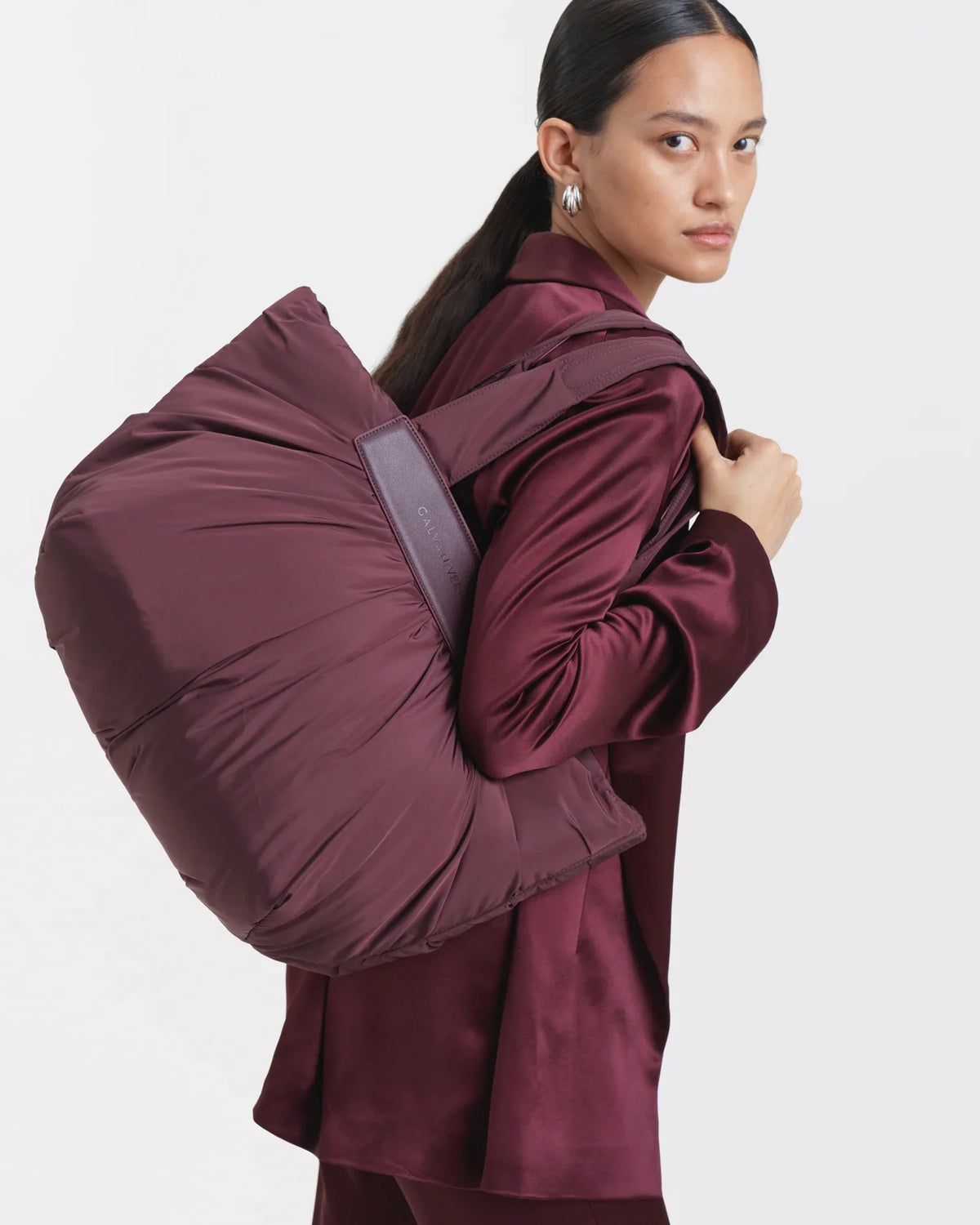 GALVAN x VEE Caba Tote Medium Mahogany