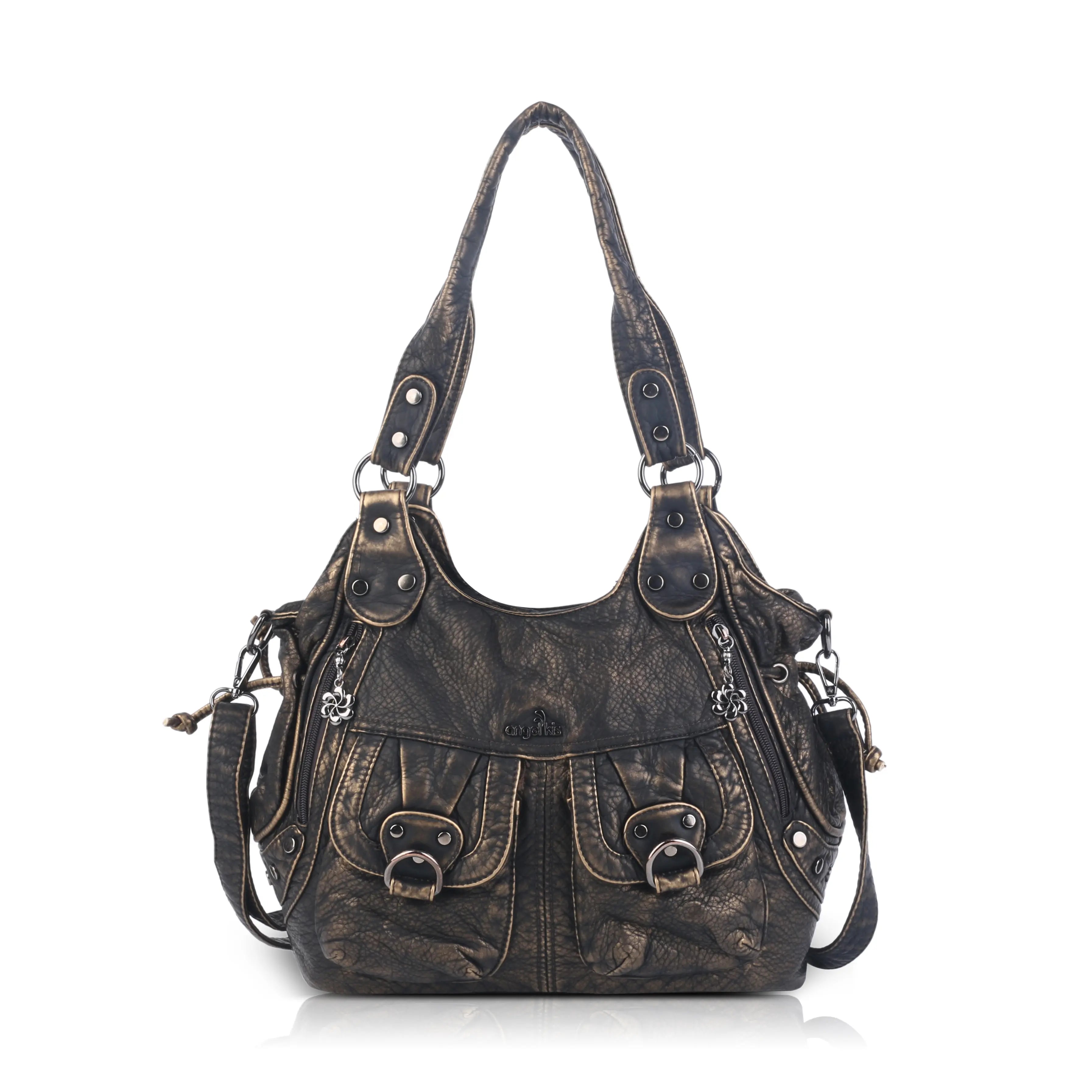 Angelkiss Urban Washed PU Shoulder Bag