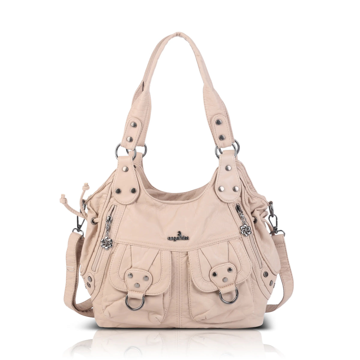 Angelkiss Urban Washed PU Shoulder Bag
