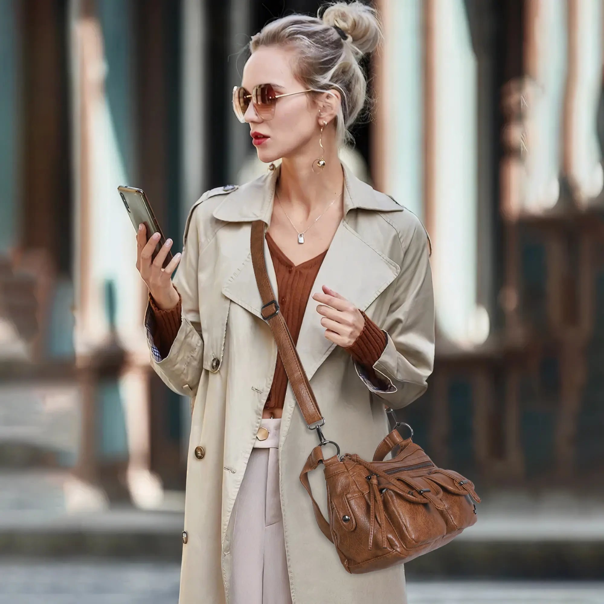 Simple personality crossbody purse shoulder bag handbags