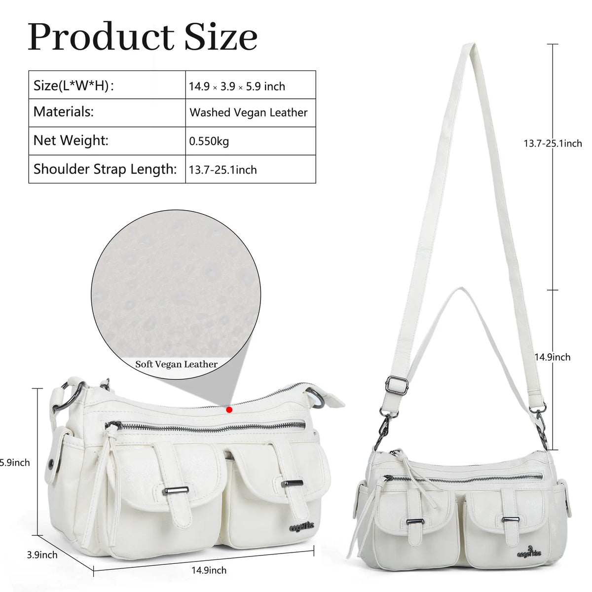 Simple personality crossbody purse shoulder bag handbags