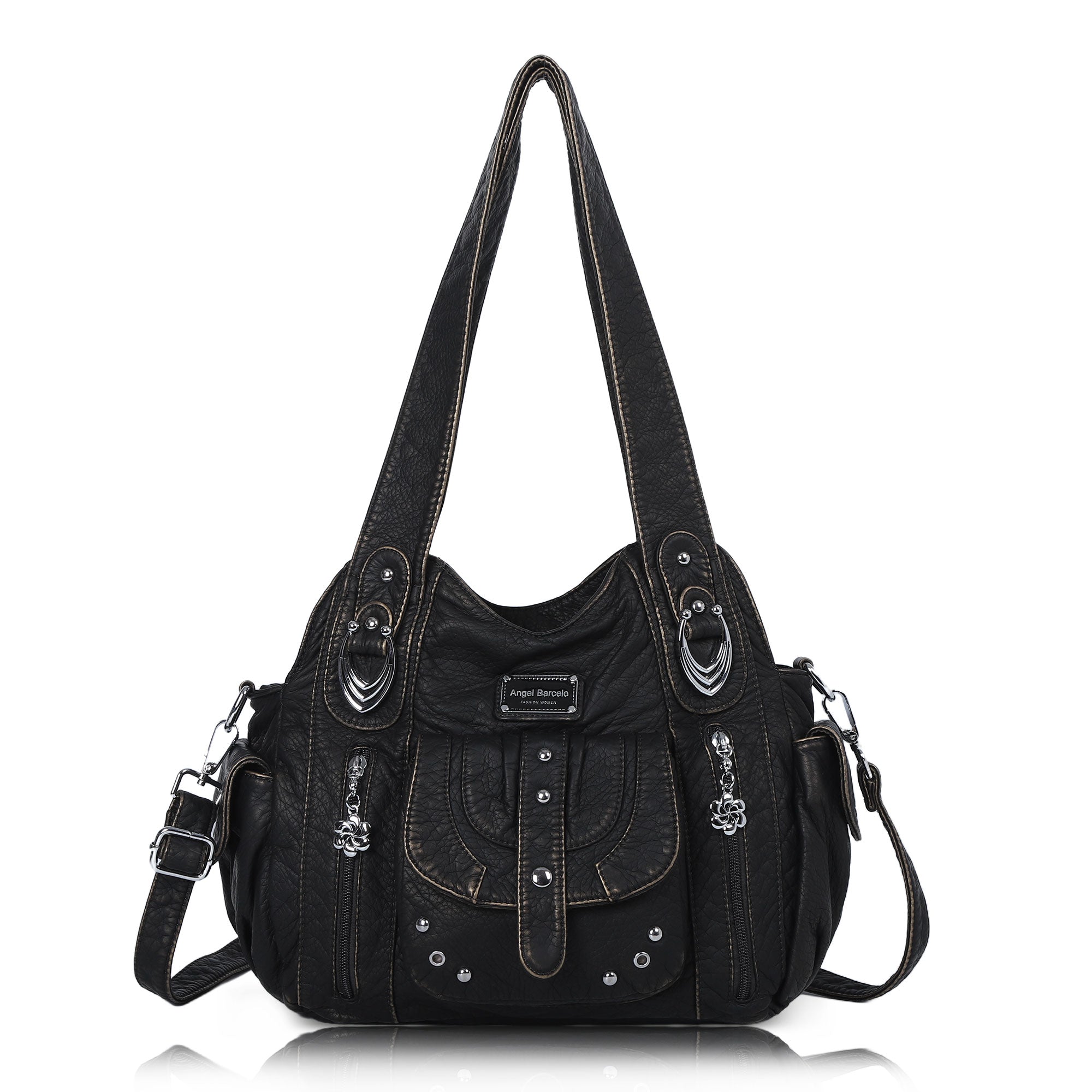 Tote Retro Solid Color Spacious Unique Texture Wandering Bag