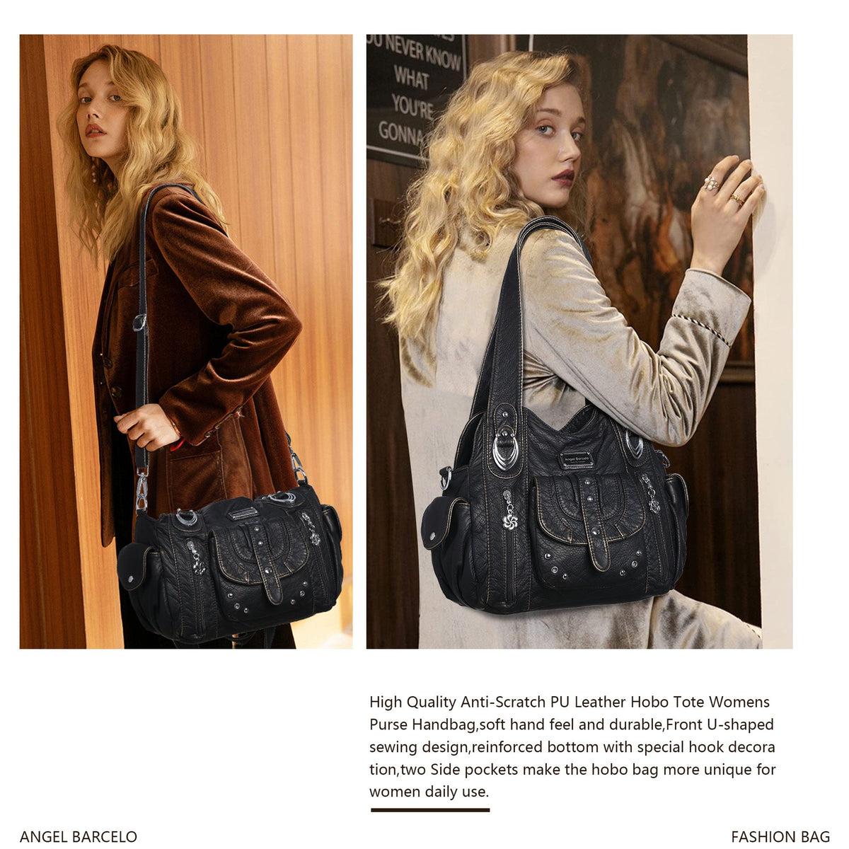 Vintage Luxe Relaxed-Shape Hobo Handbags