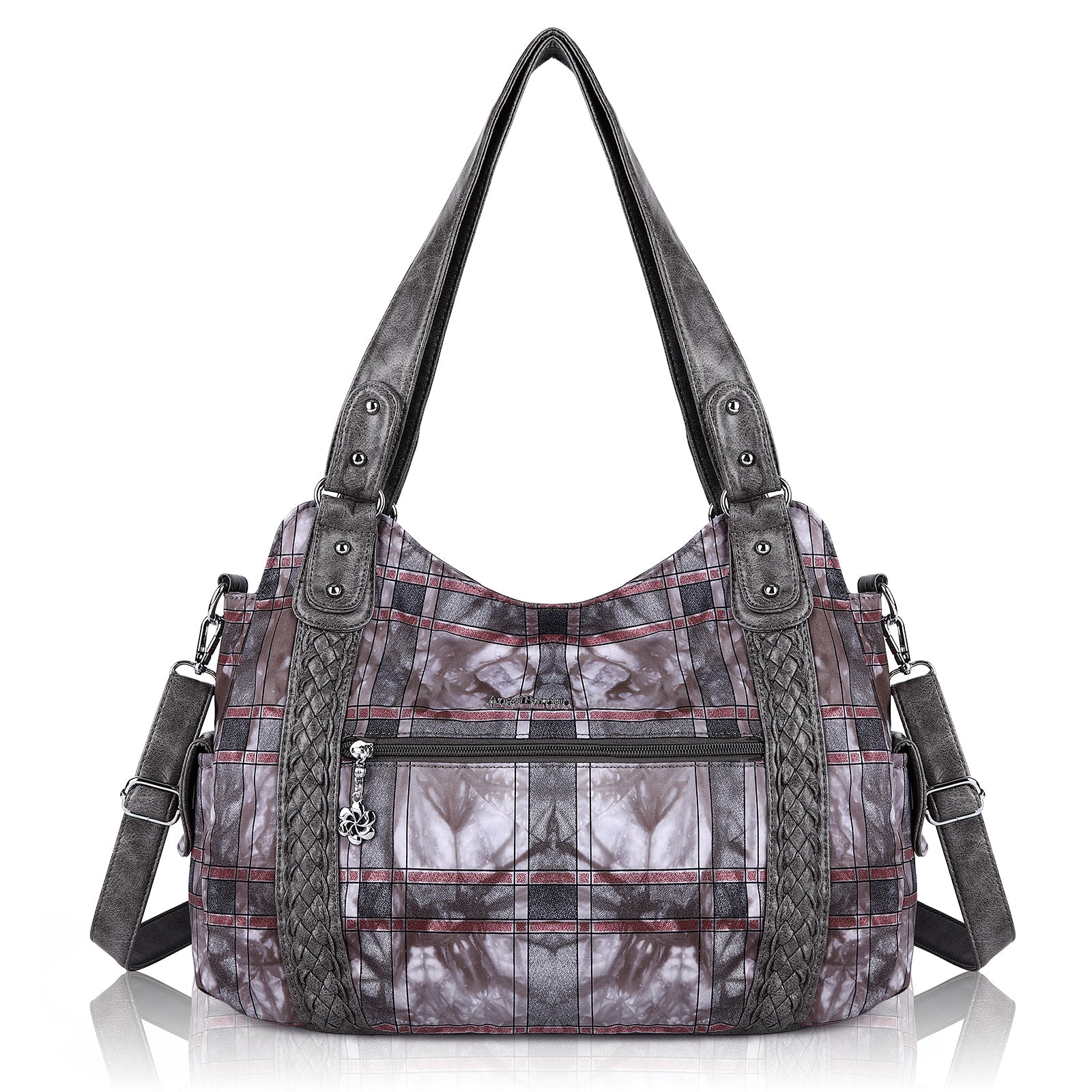 Vintage Leopard Vegan Leather Shoulder Tote