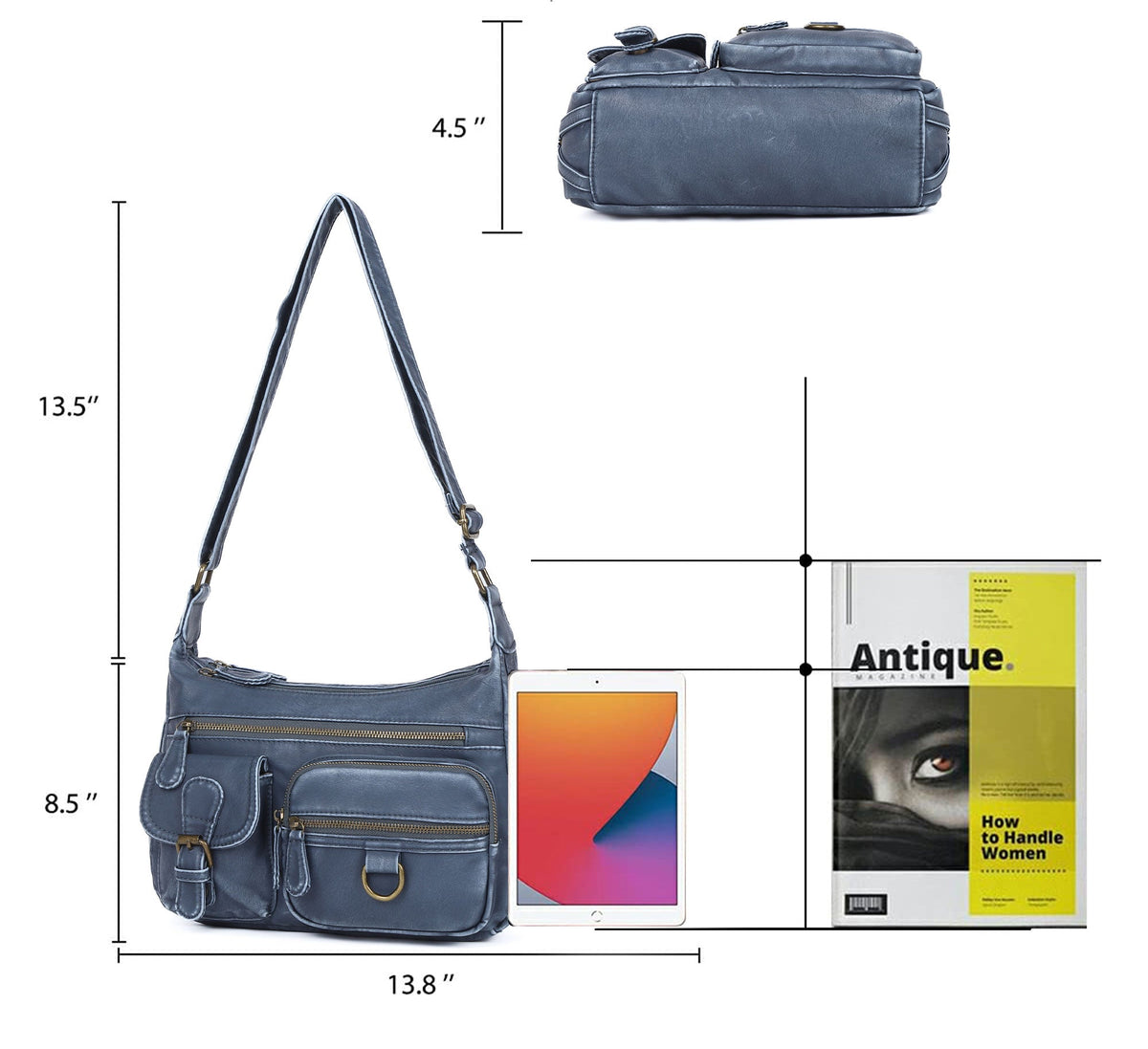 Refined Vegan Leather Crossbody Bag (Small)