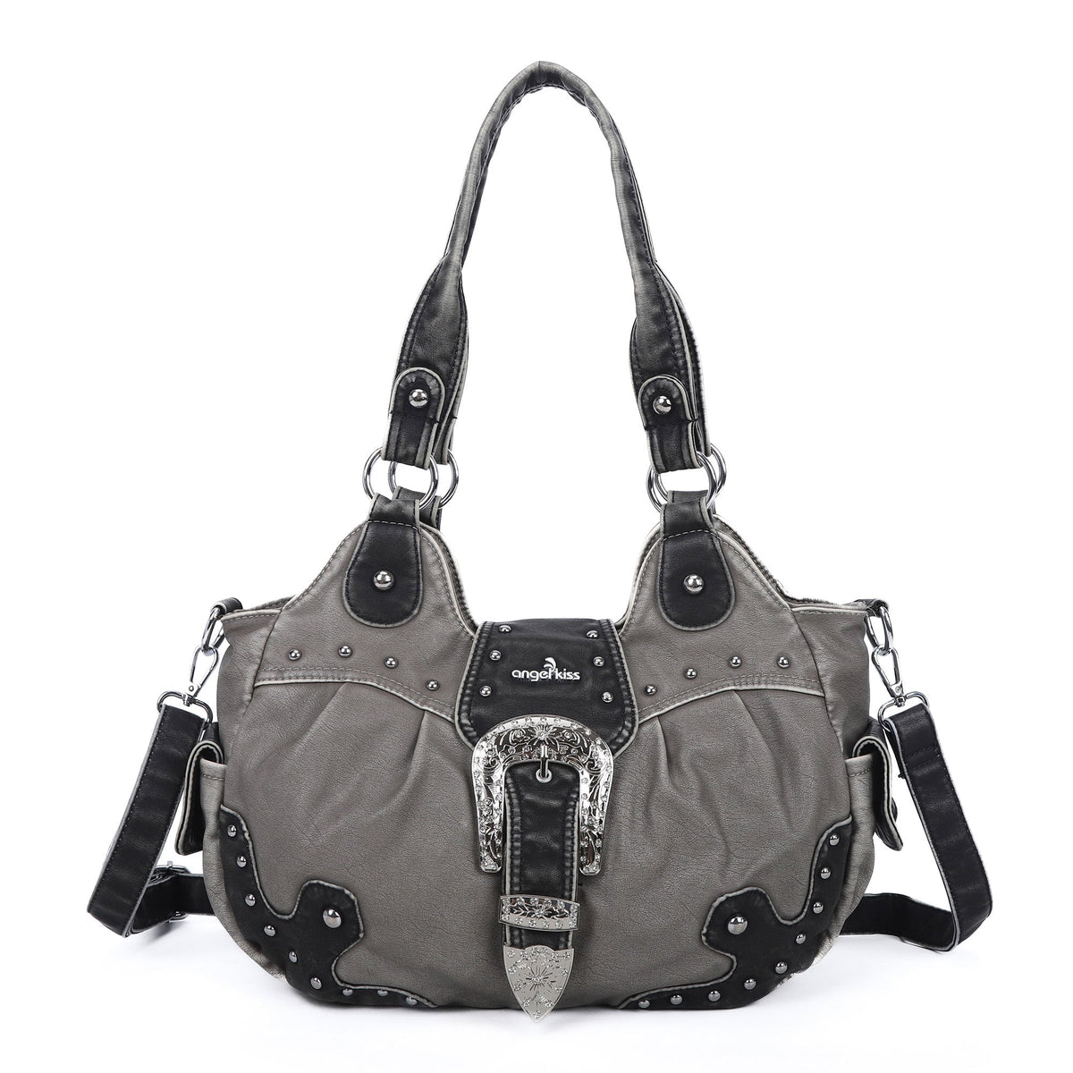 Everyday Hobo Shoulder Bag with Contrast Trim Details