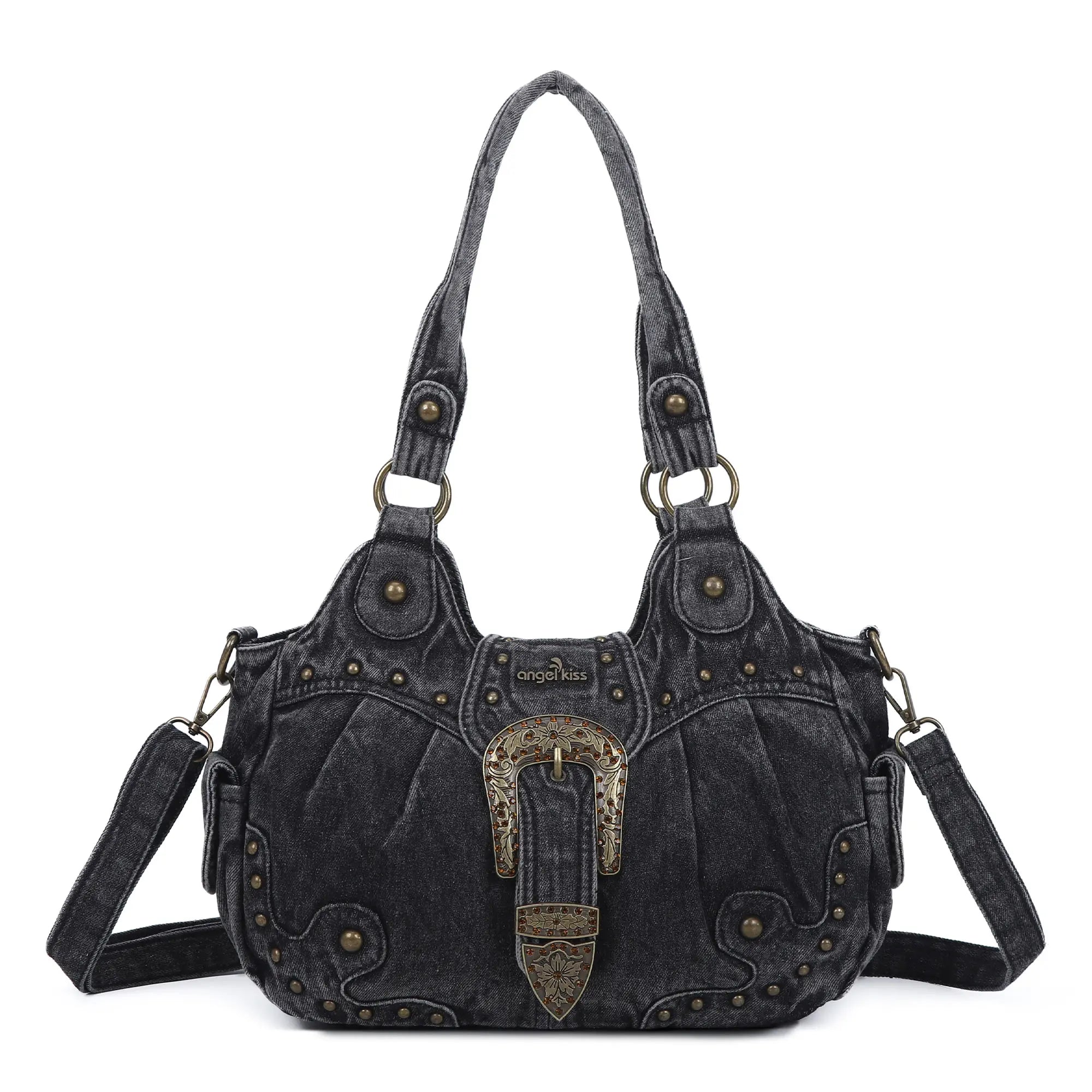 Everyday Hobo Shoulder Bag with Contrast Trim Details