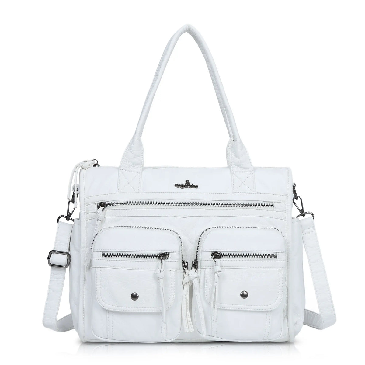 Work Handbag Backpack - PU Leather Laptop Bag for Women