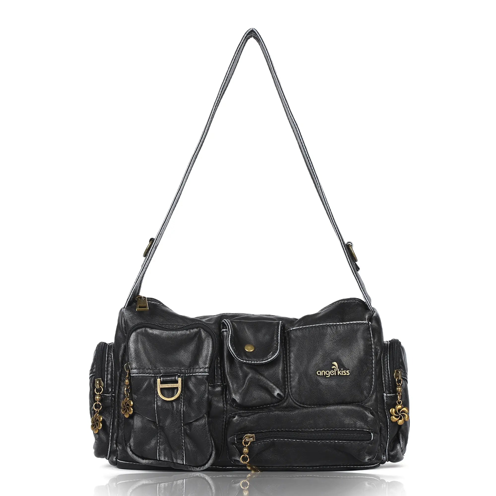 Utility Multi-Pocket Satchel Shoulder & Crossbody Bag