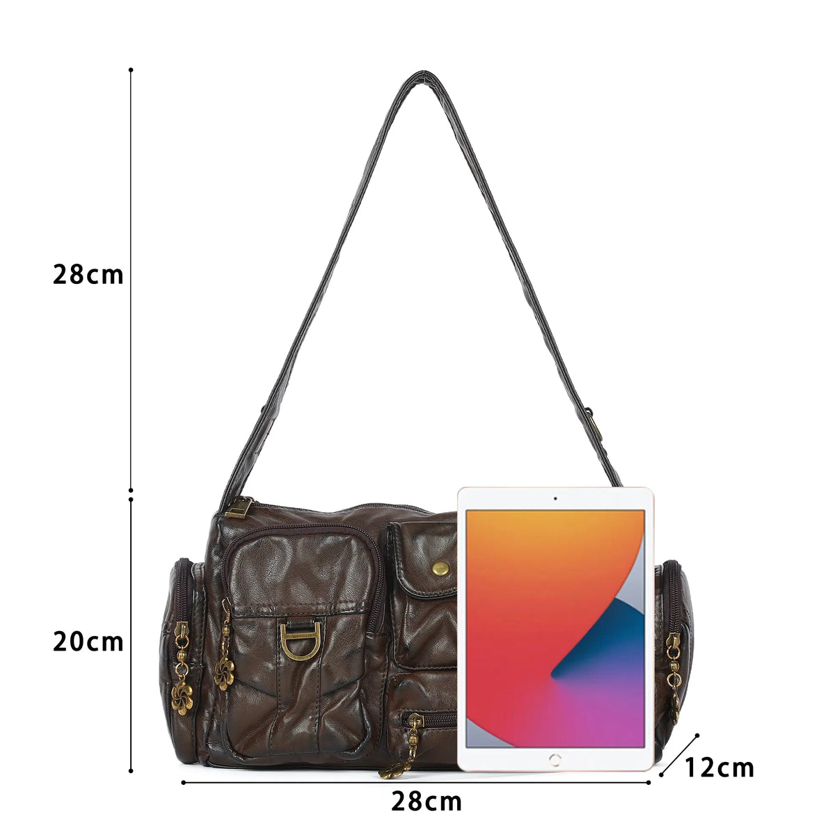 Utility Multi-Pocket Satchel Shoulder & Crossbody Bag