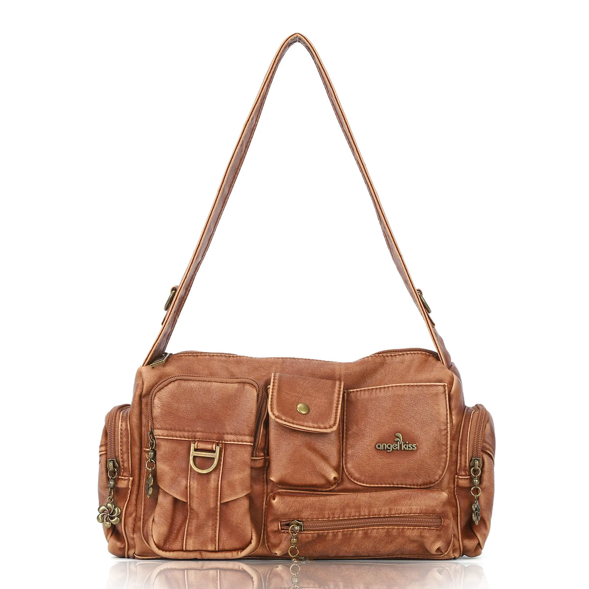 Utility Multi-Pocket Satchel Shoulder & Crossbody Bag
