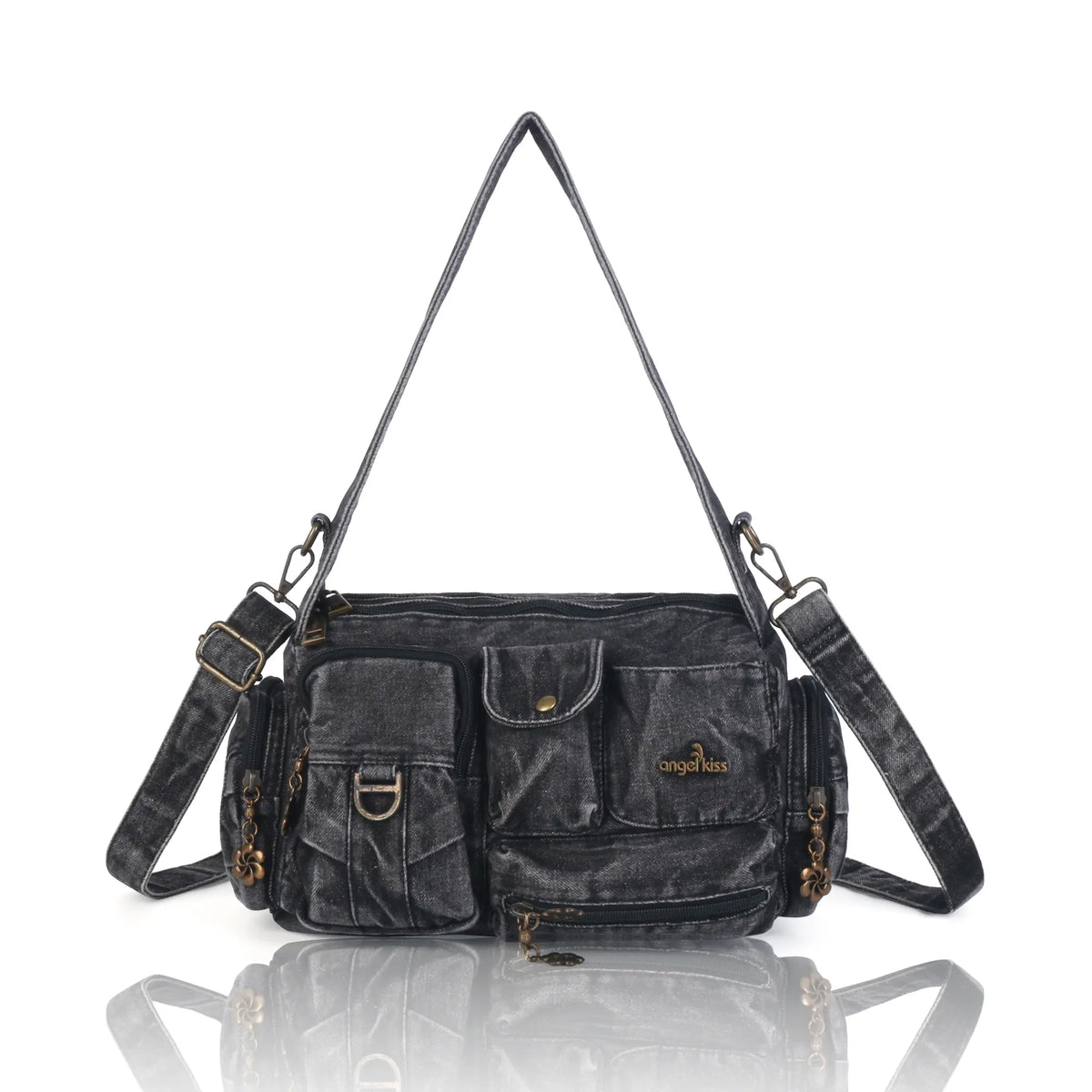 Utility Multi-Pocket Satchel Shoulder & Crossbody Bag