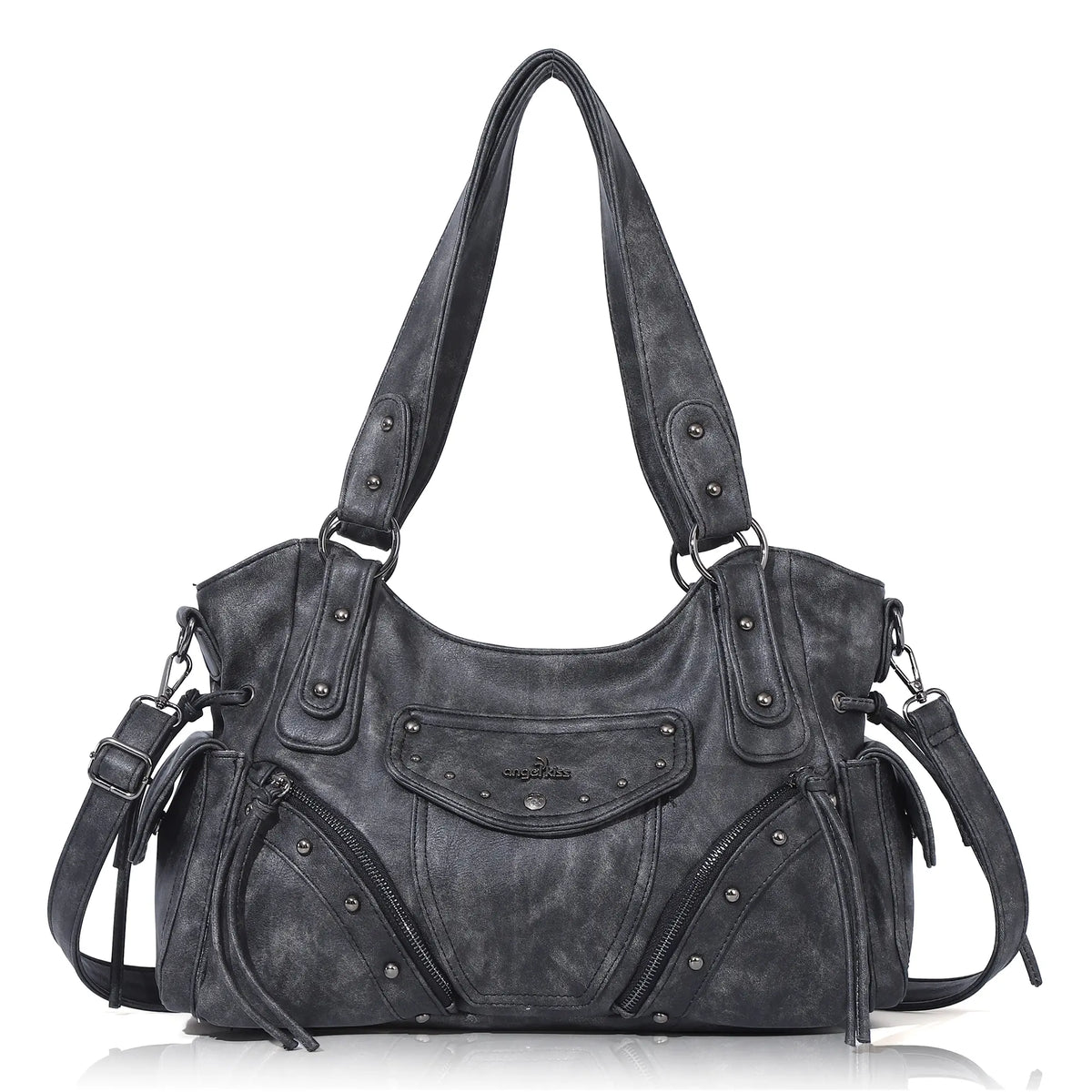 Vintage Textured Vegan Leather Bag – Subtle Luxury