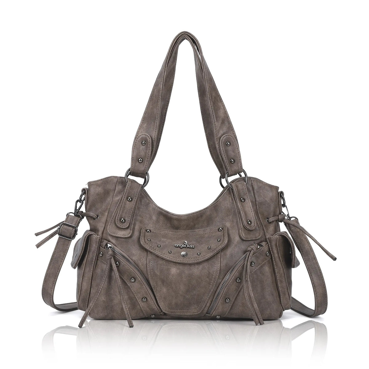 Vintage Textured Vegan Leather Bag – Subtle Luxury