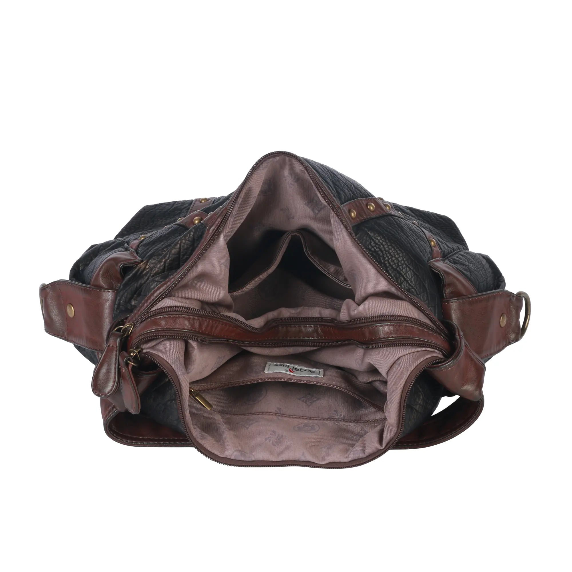 Modern Trendy Vintage Vegan Leather Hobo Tote Shoulder Bag