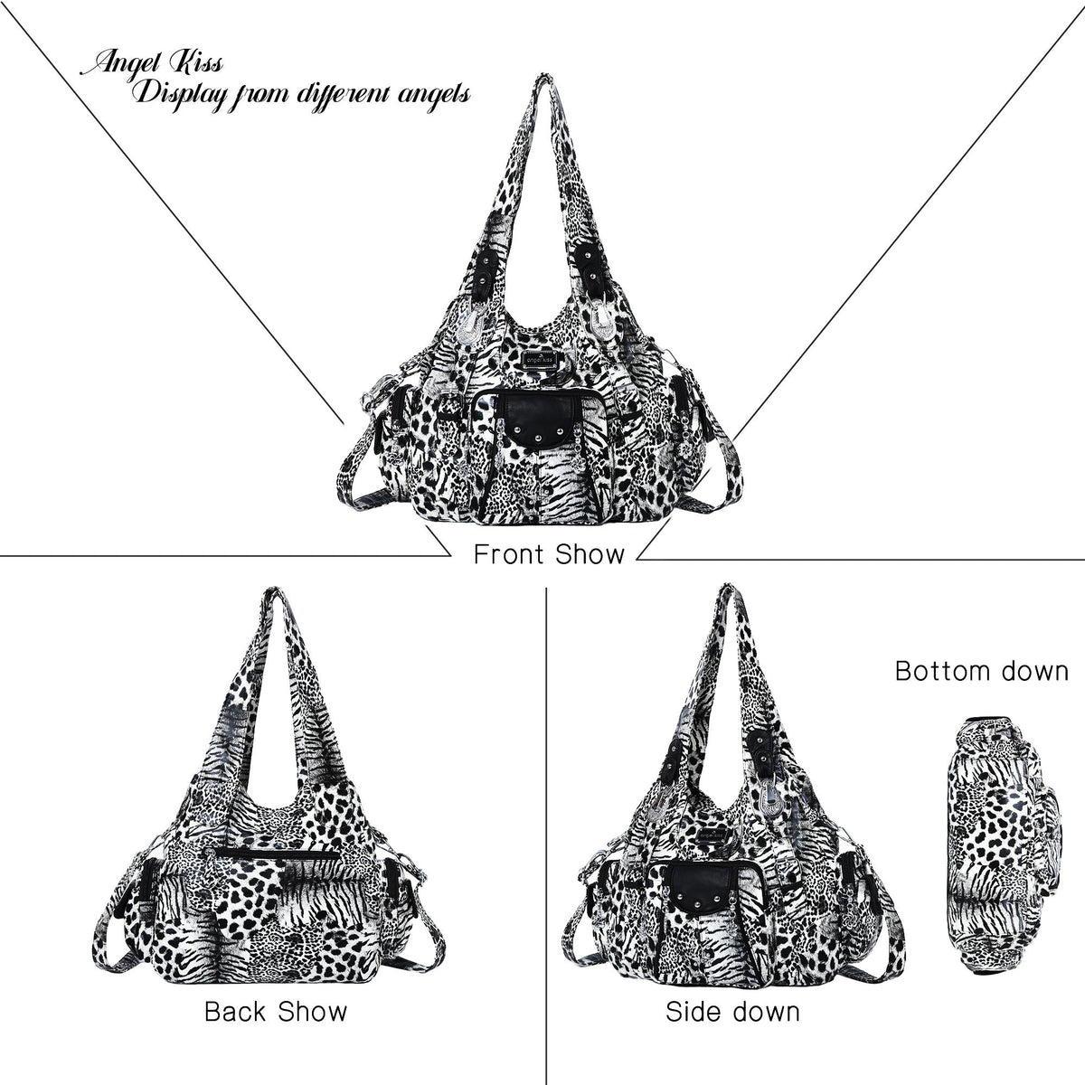 Faux Leather Leopard Print Shoulder Bag · Crossbody Purse For Women