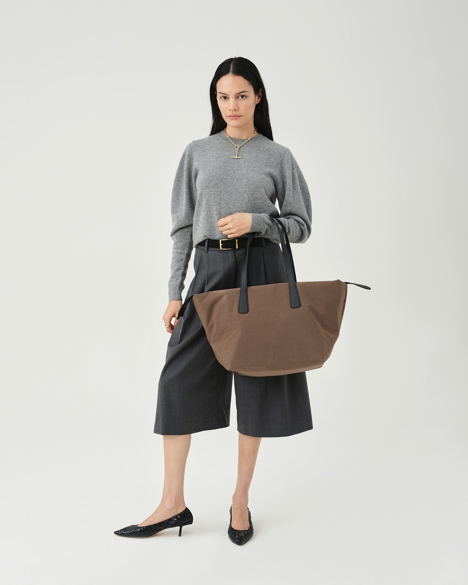 Essence City Tote Large Mink Trench