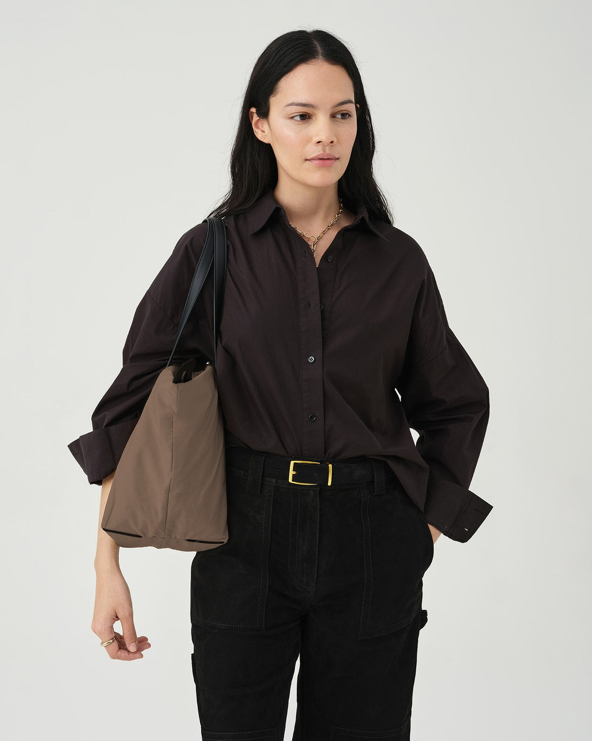 Essence City Tote Mink Trench
