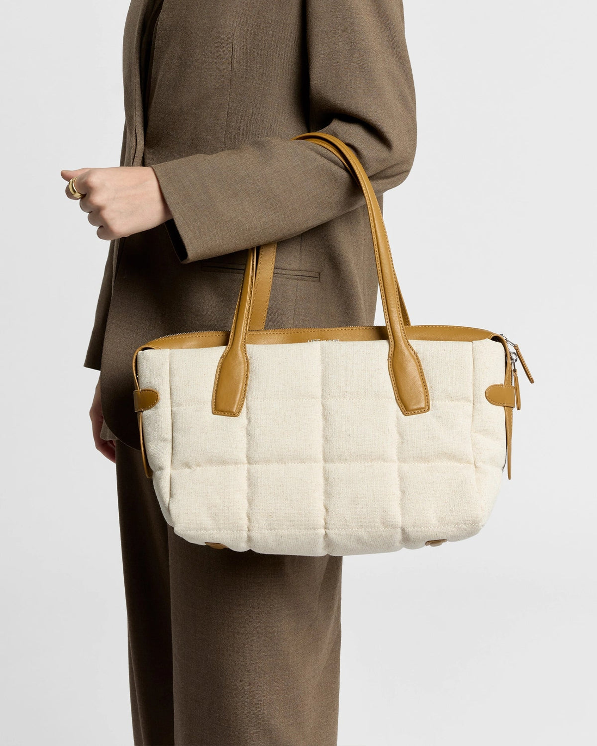 Tela Tote Small Natural Tan Canvas
