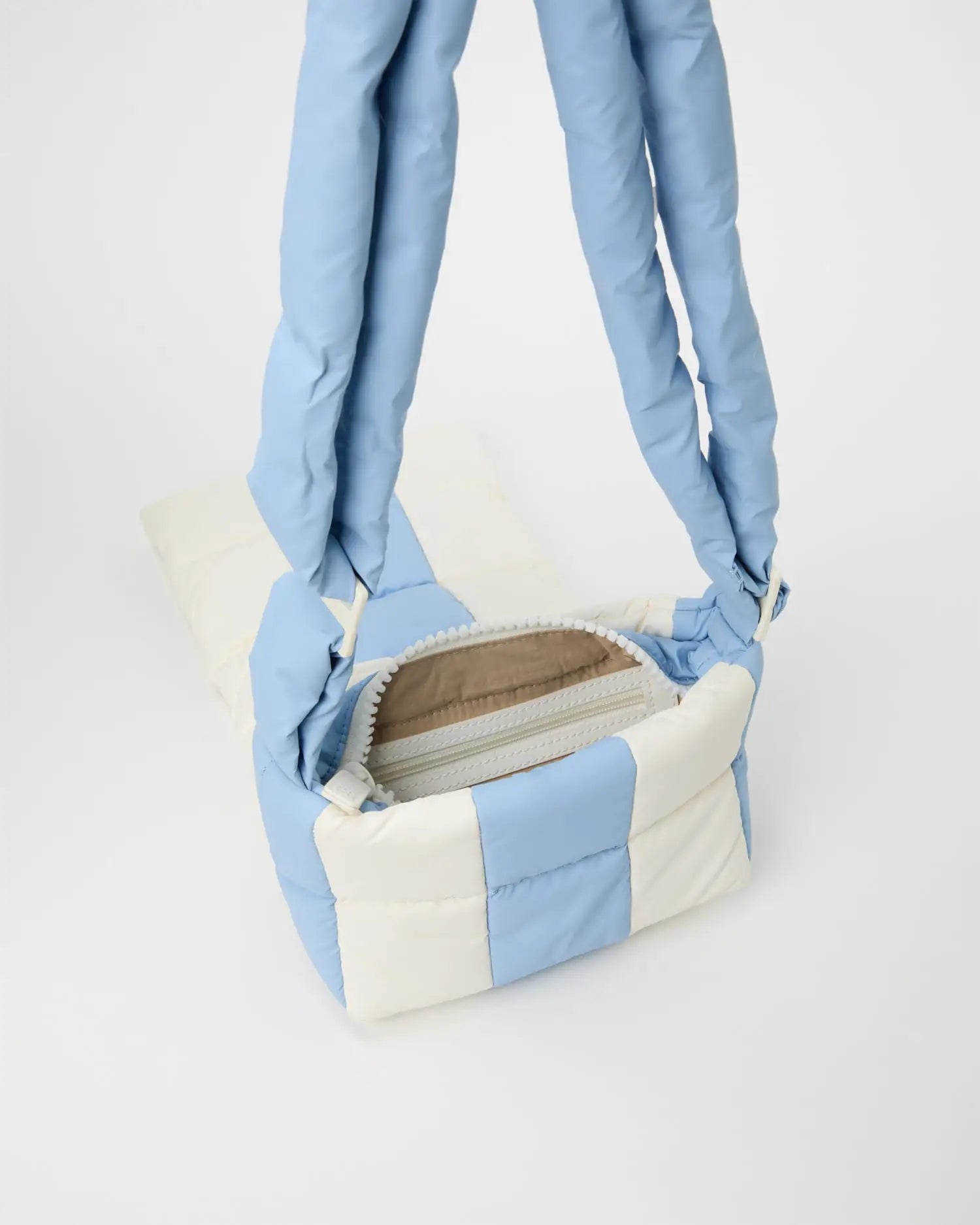 Porter Messenger Mini Cerulean - Marshmallow Stripes