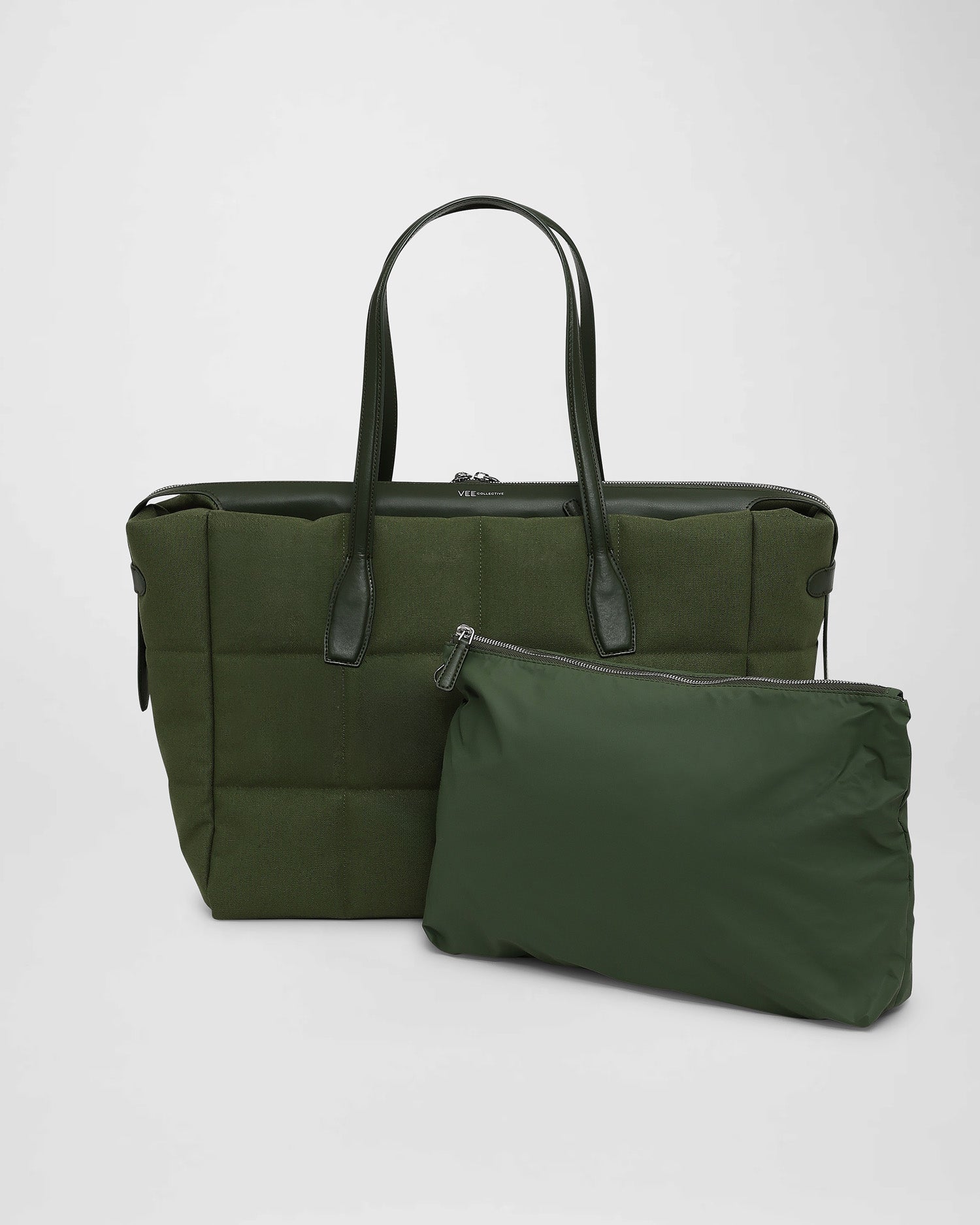 Tela Tote Large Olive Canvas