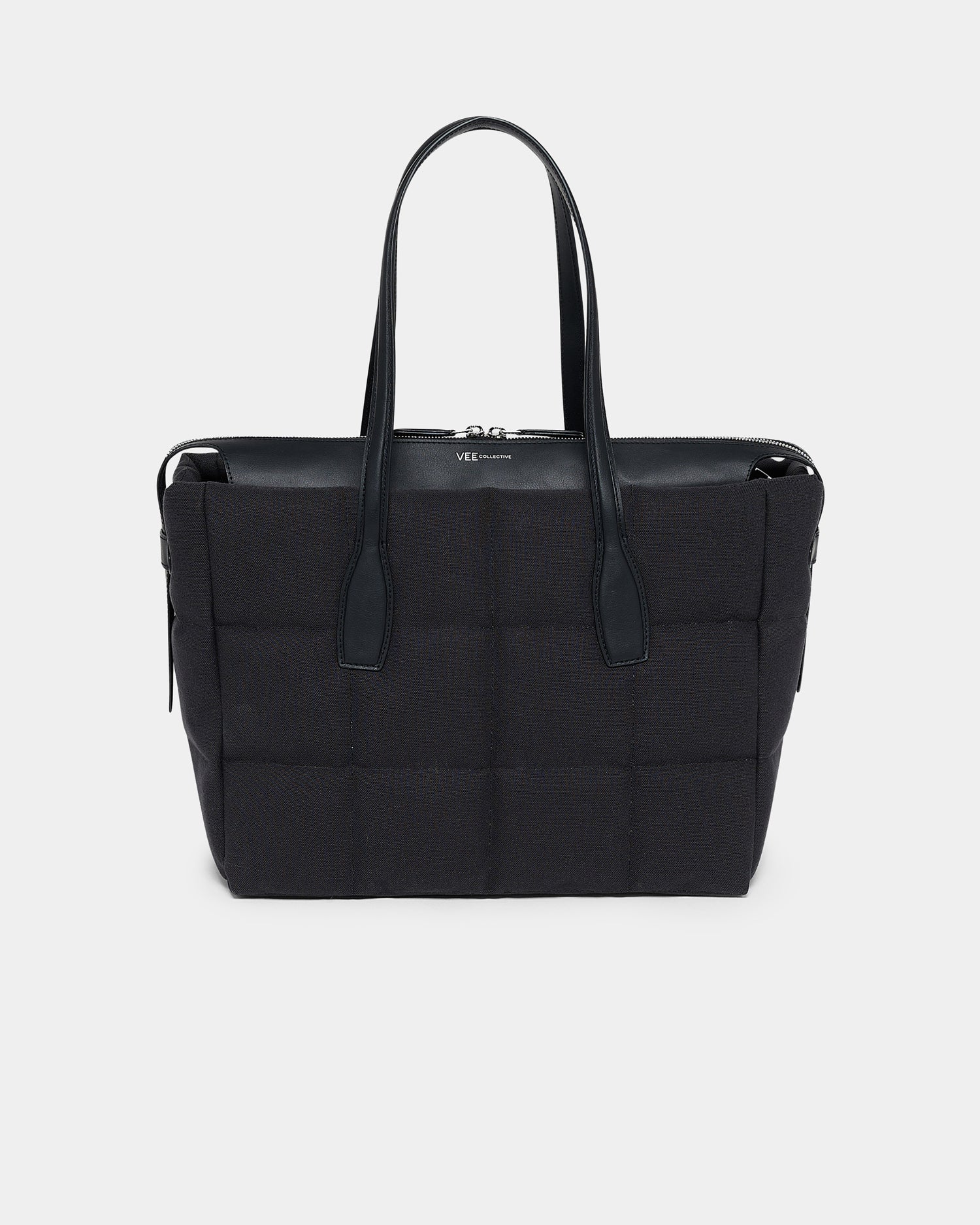 Tela Tote Medium Black Canvas
