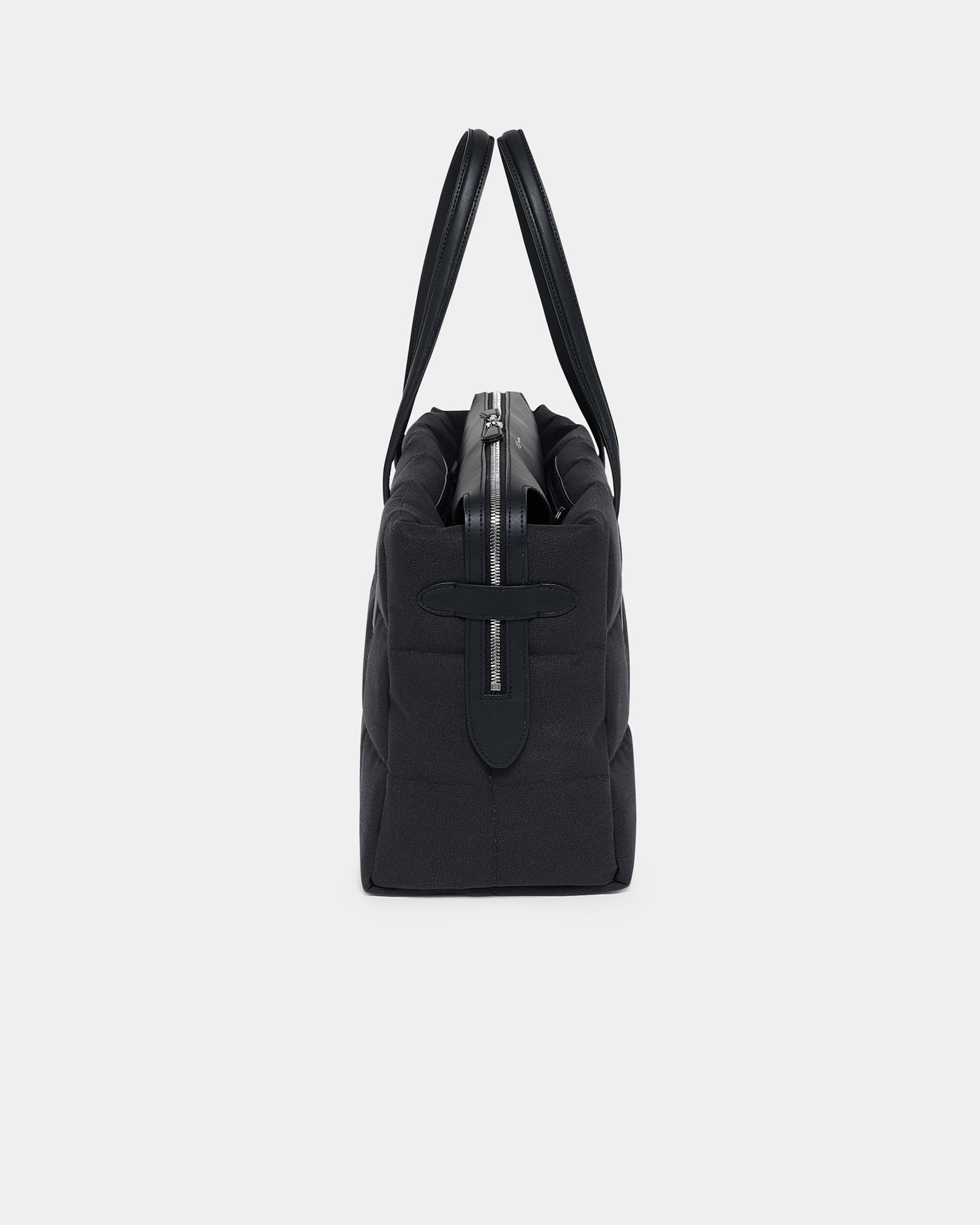 Tela Tote Medium Black Canvas
