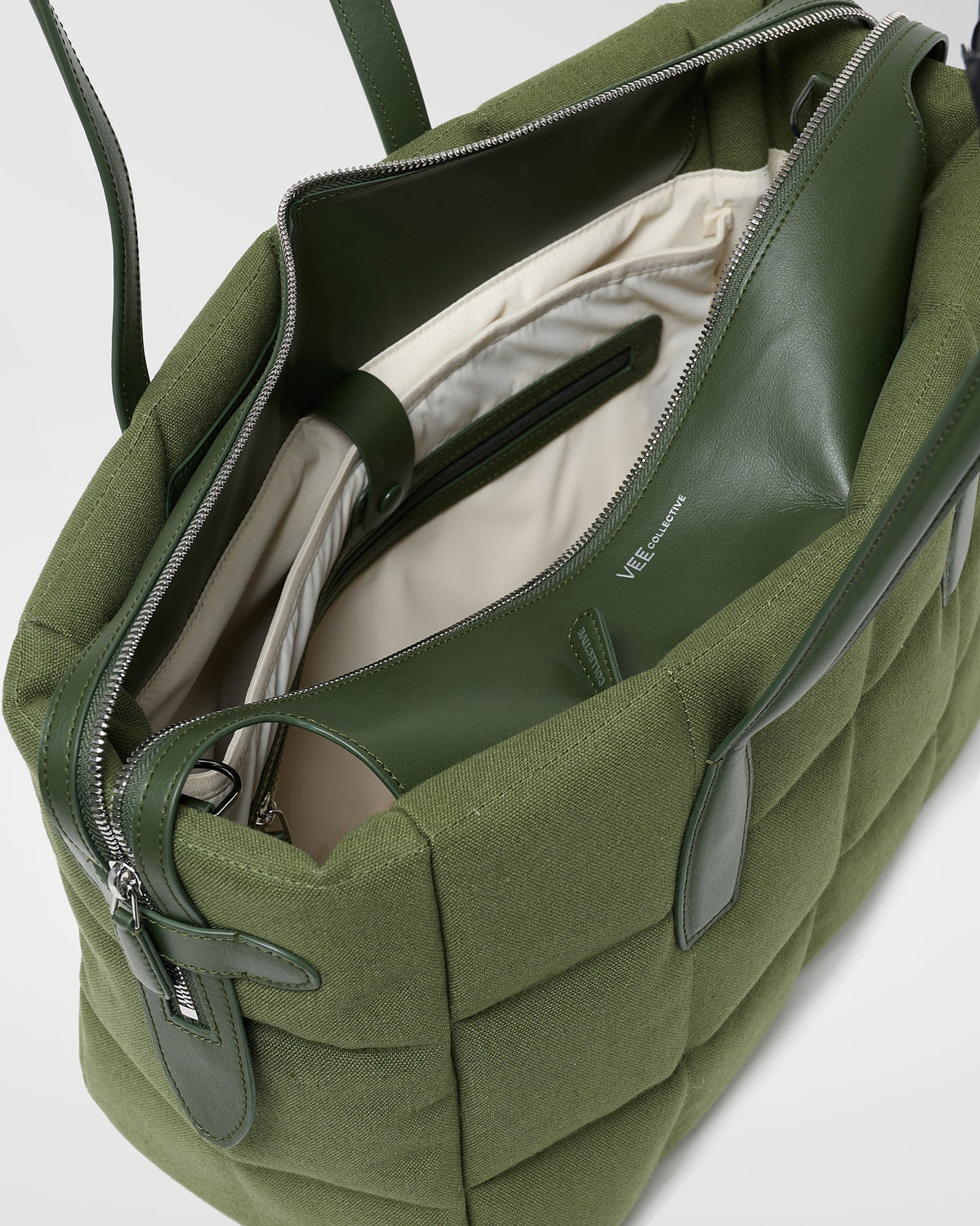 Tela Tote Medium Olive Canvas