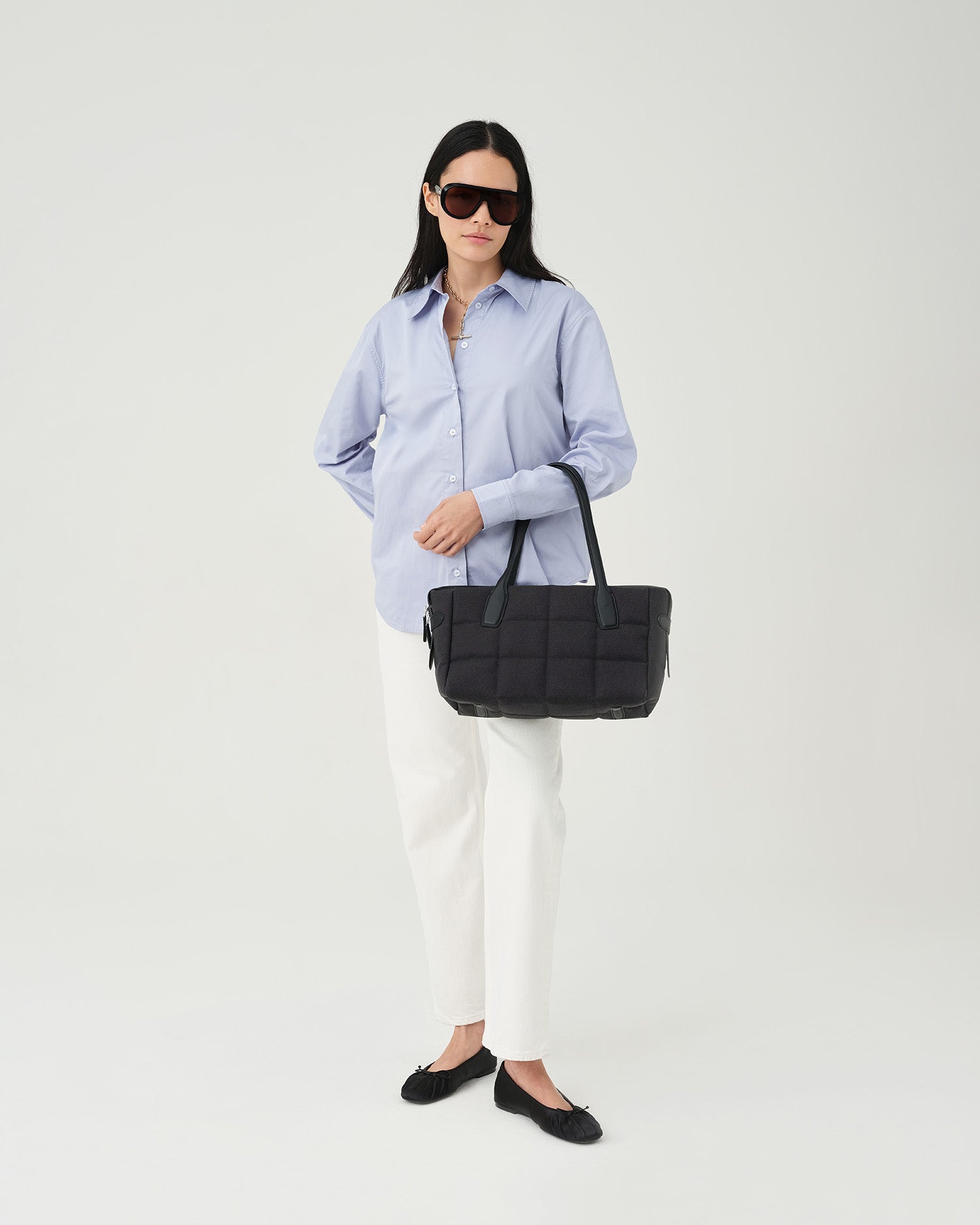 Tela Tote Small Black Canvas