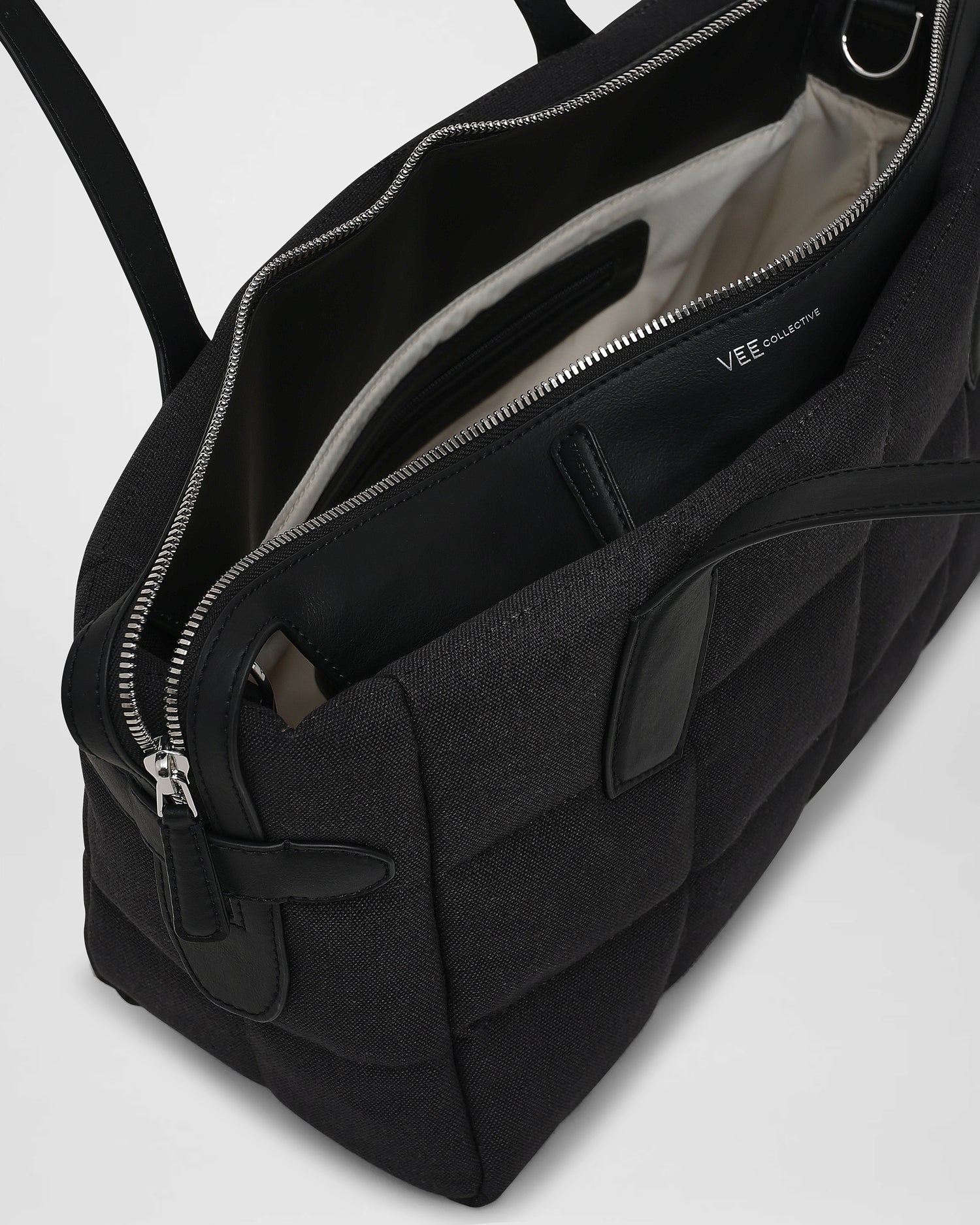 Tela Tote Small Black Canvas