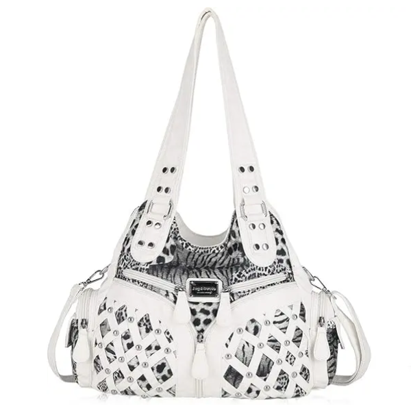Handmade Women Hobo Bag – Washed PU Leather Tie-Dye & Multi-Functional